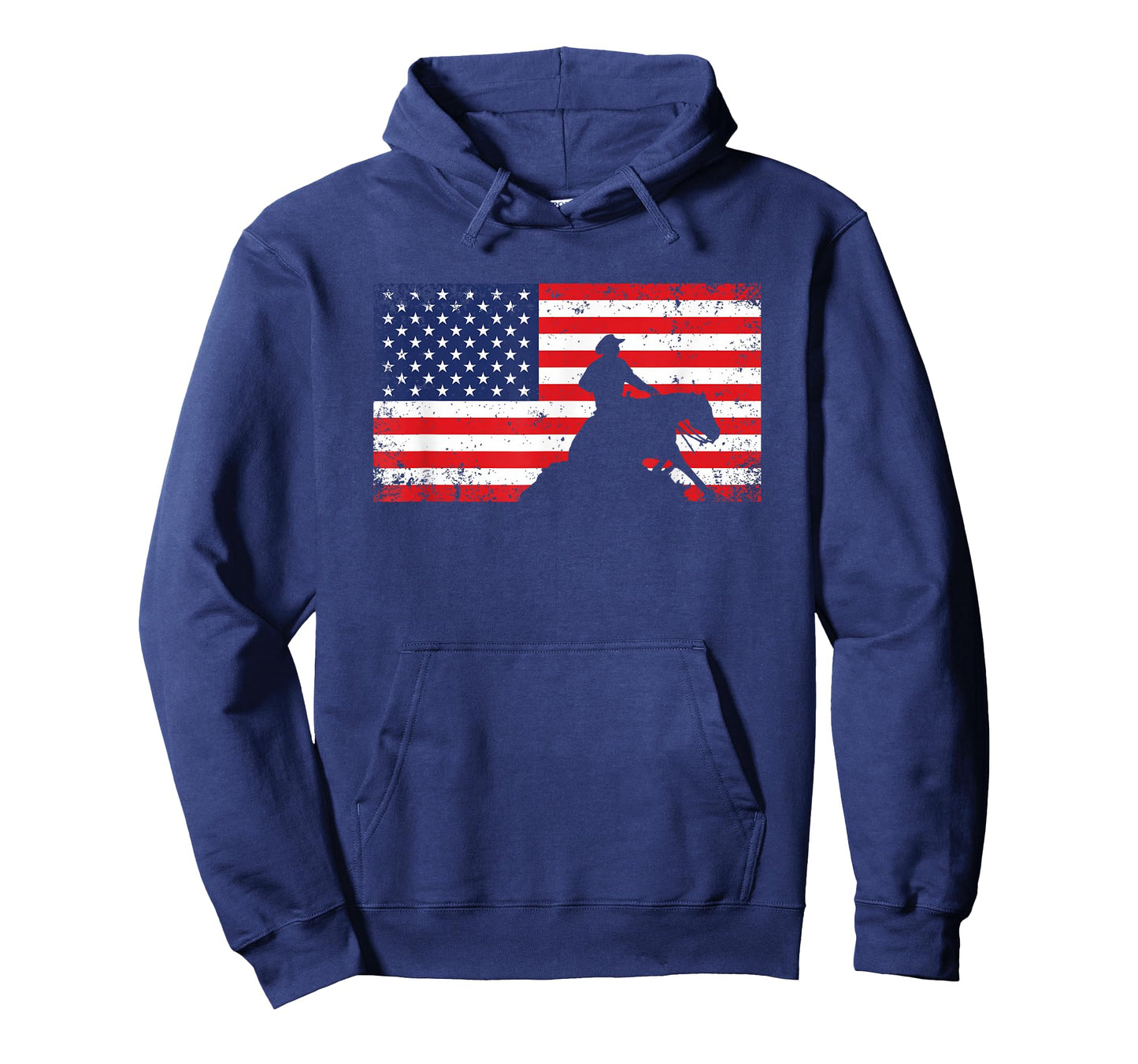 Mens Womens USA Flag America Patriotic Reining Horse Shirt T-Shirt