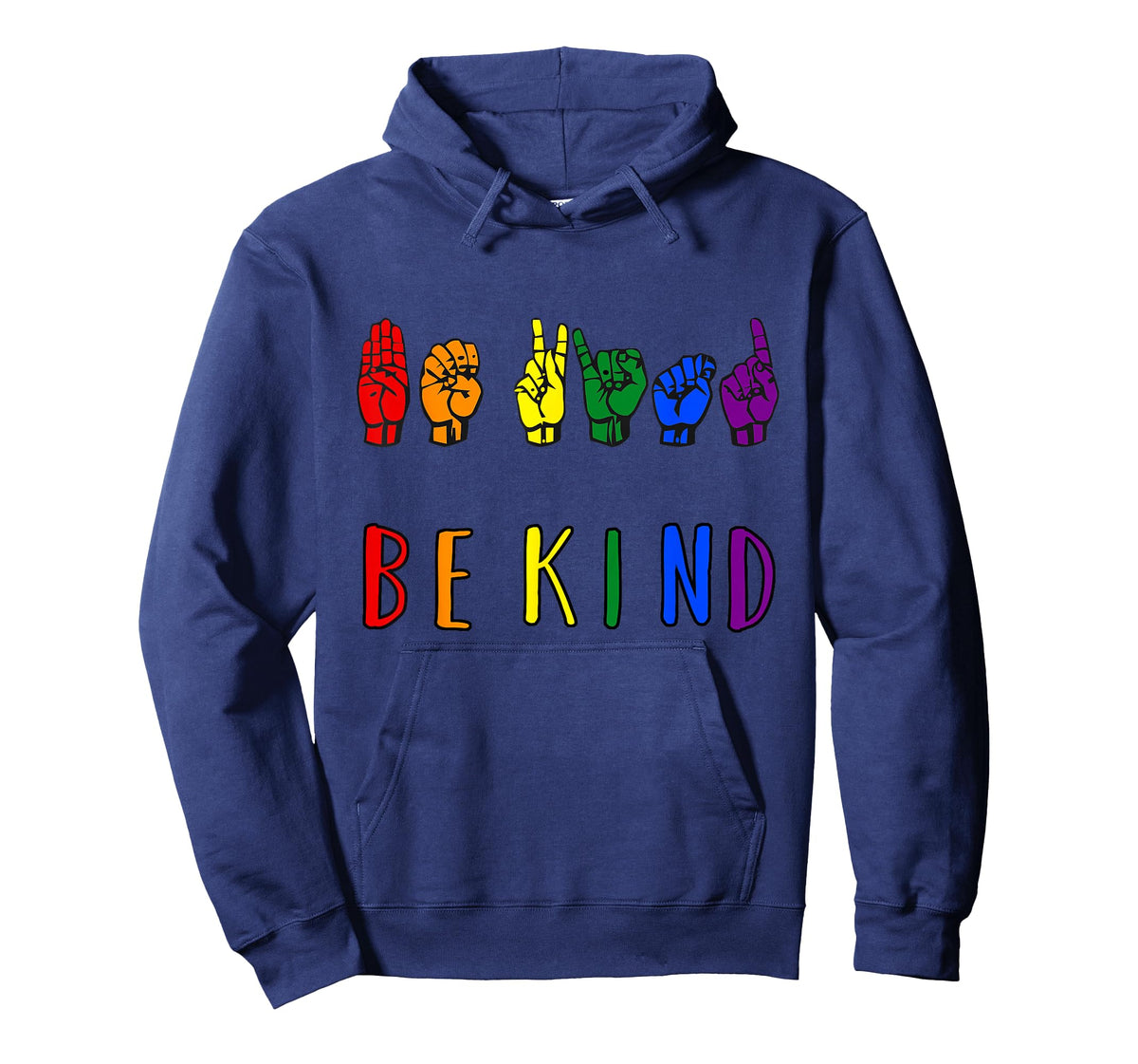 Be Kind Pride Sign Language Rainbow Teachers Interpreter ASL T-Shirt