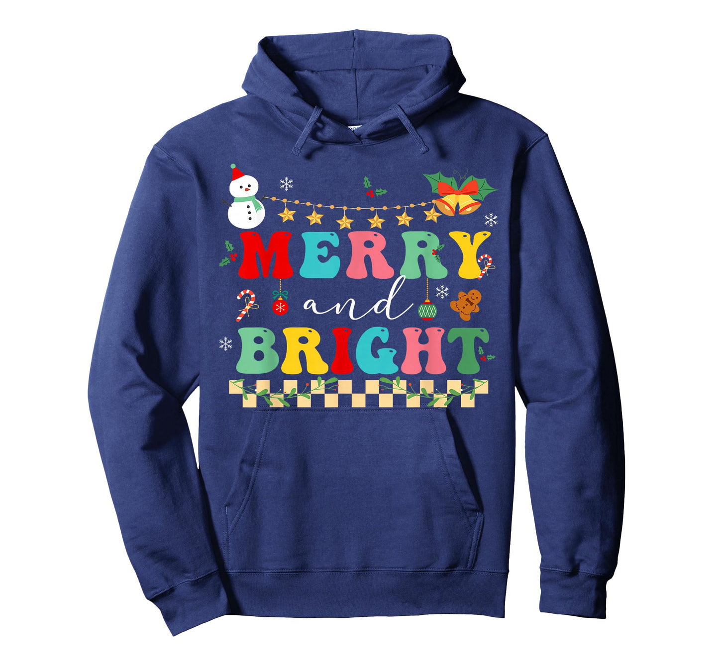 Retro cute Groovy Merry Christmas Bright Family Pajamas T-Shirt
