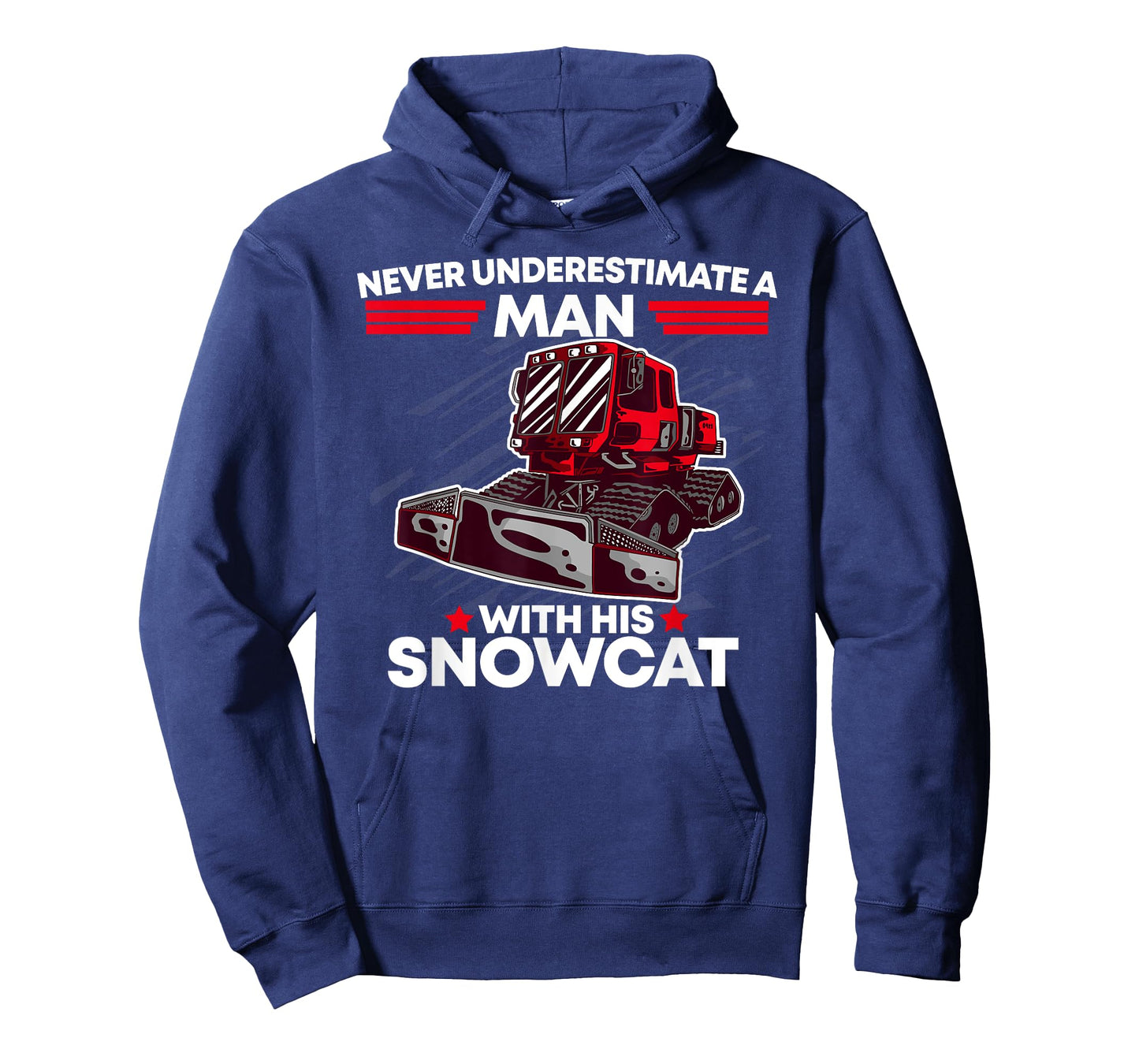 Snowcat Man Dad Groomer Cool Winter Sports US Flag T-Shirt