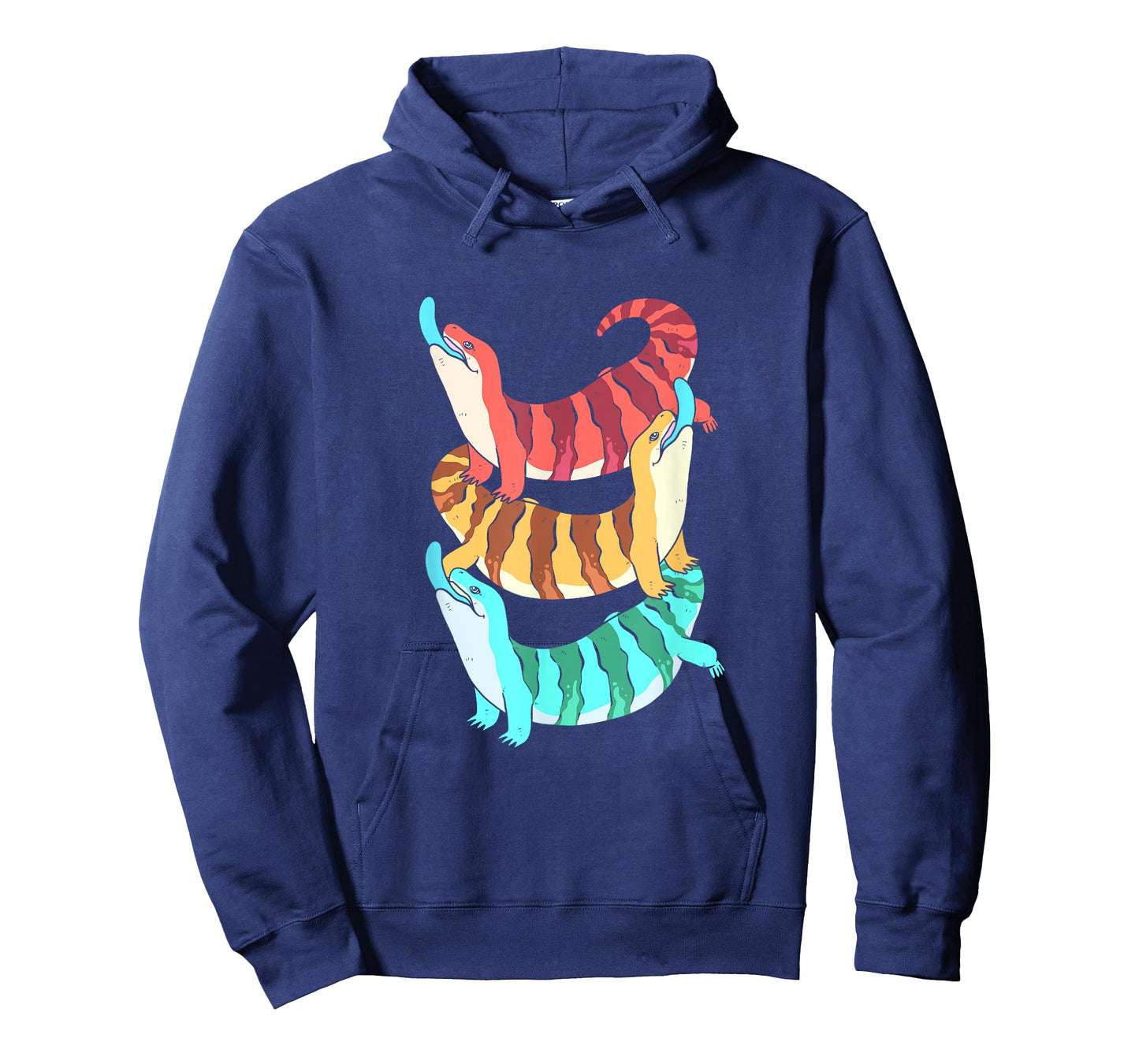 Retro Colorful Blue Tongue Skink Lover T-Shirt