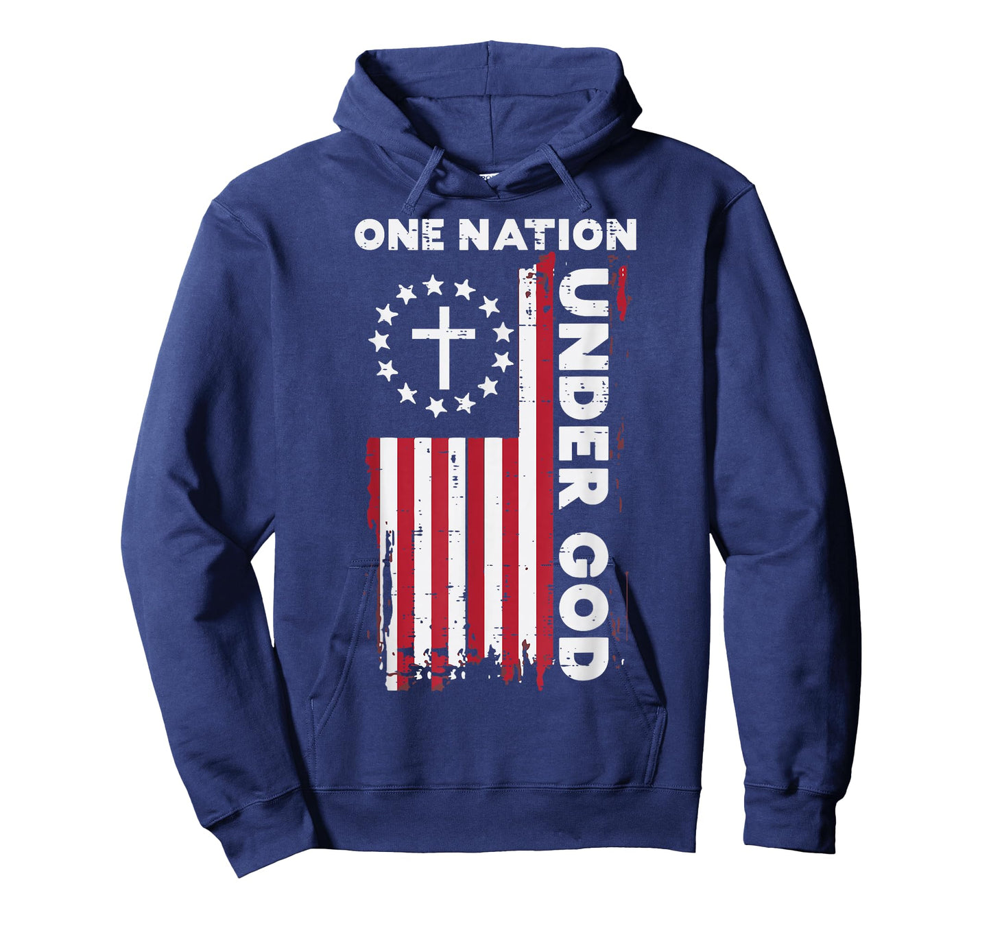 American Flag One Nation Under God 4th of July Christian T-Shirt