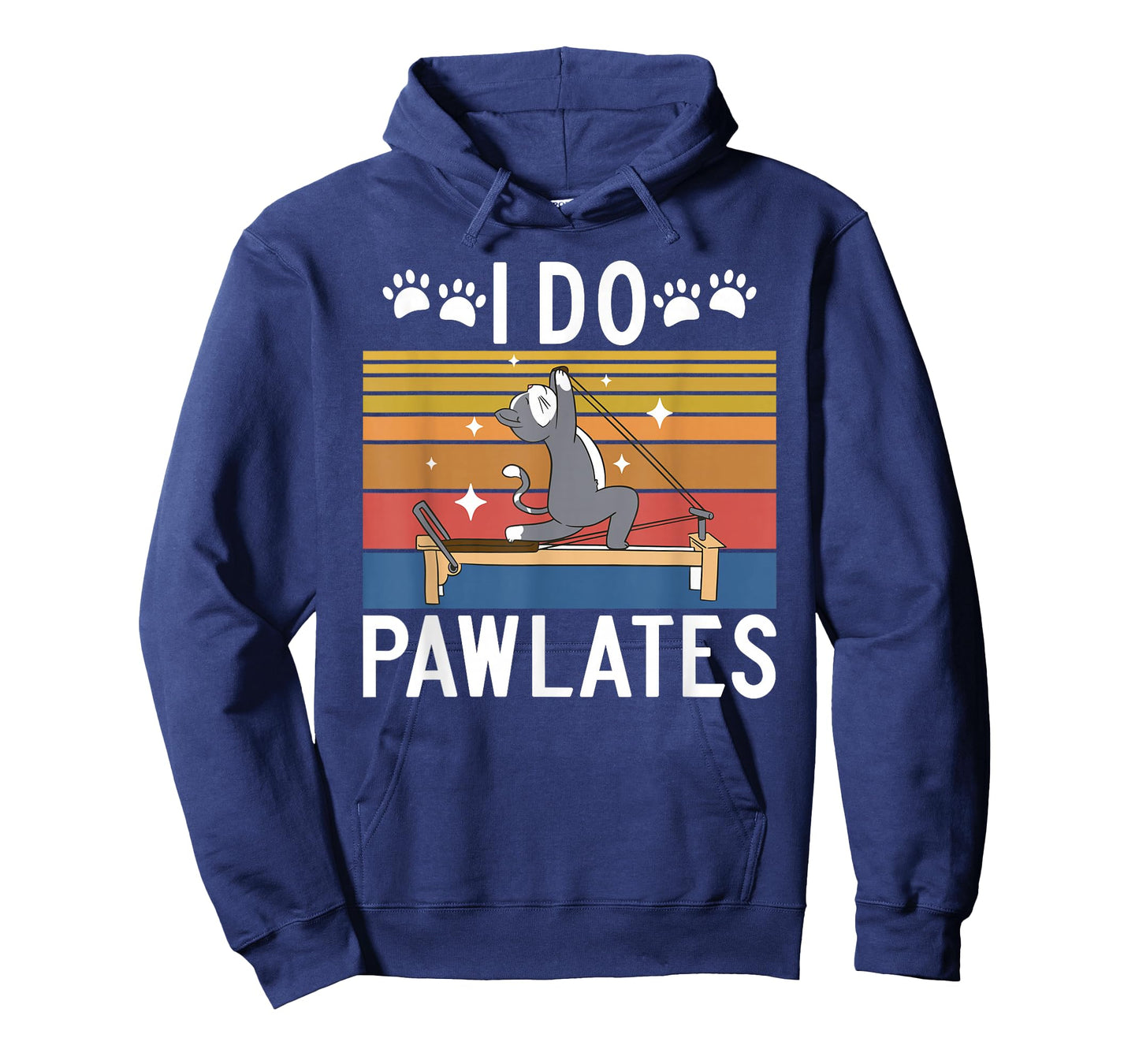 Pilates Gifts I Do Pawlates Cat Pilates Yoga T-Shirt Black Small Crew Neck Short Sleeve Women Pilates Enthusiasts
