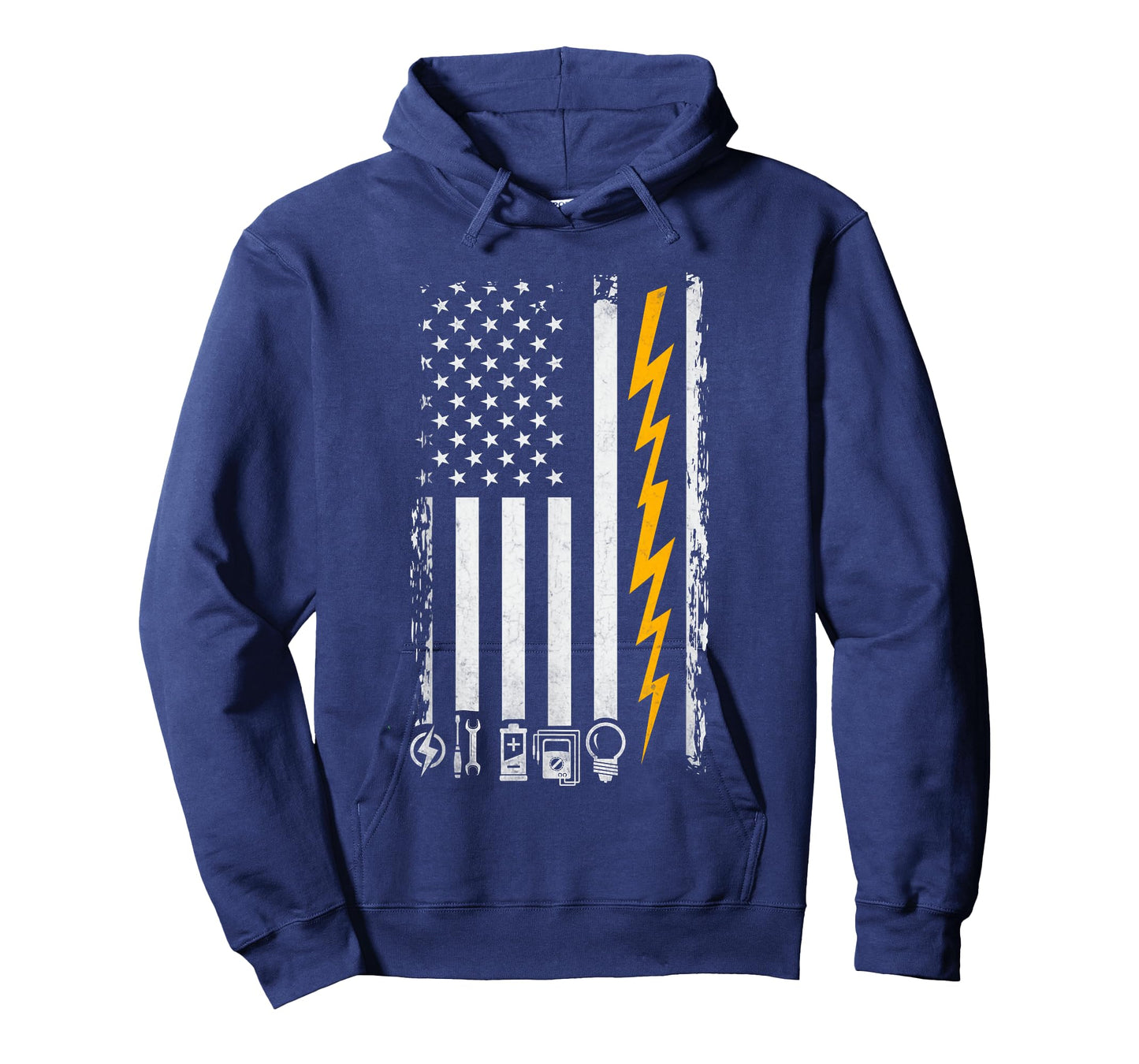 Electrician American Flag Funny Electricians Tools T-Shirt