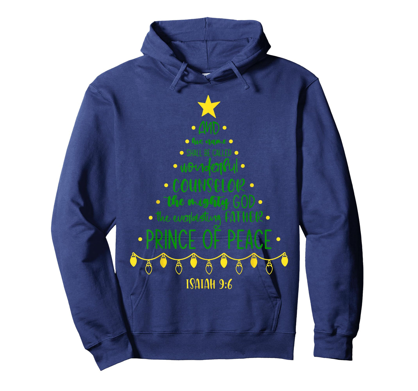 Christian Christmas Jesus Bible Names Xmas Tree Shaped T-Shirt