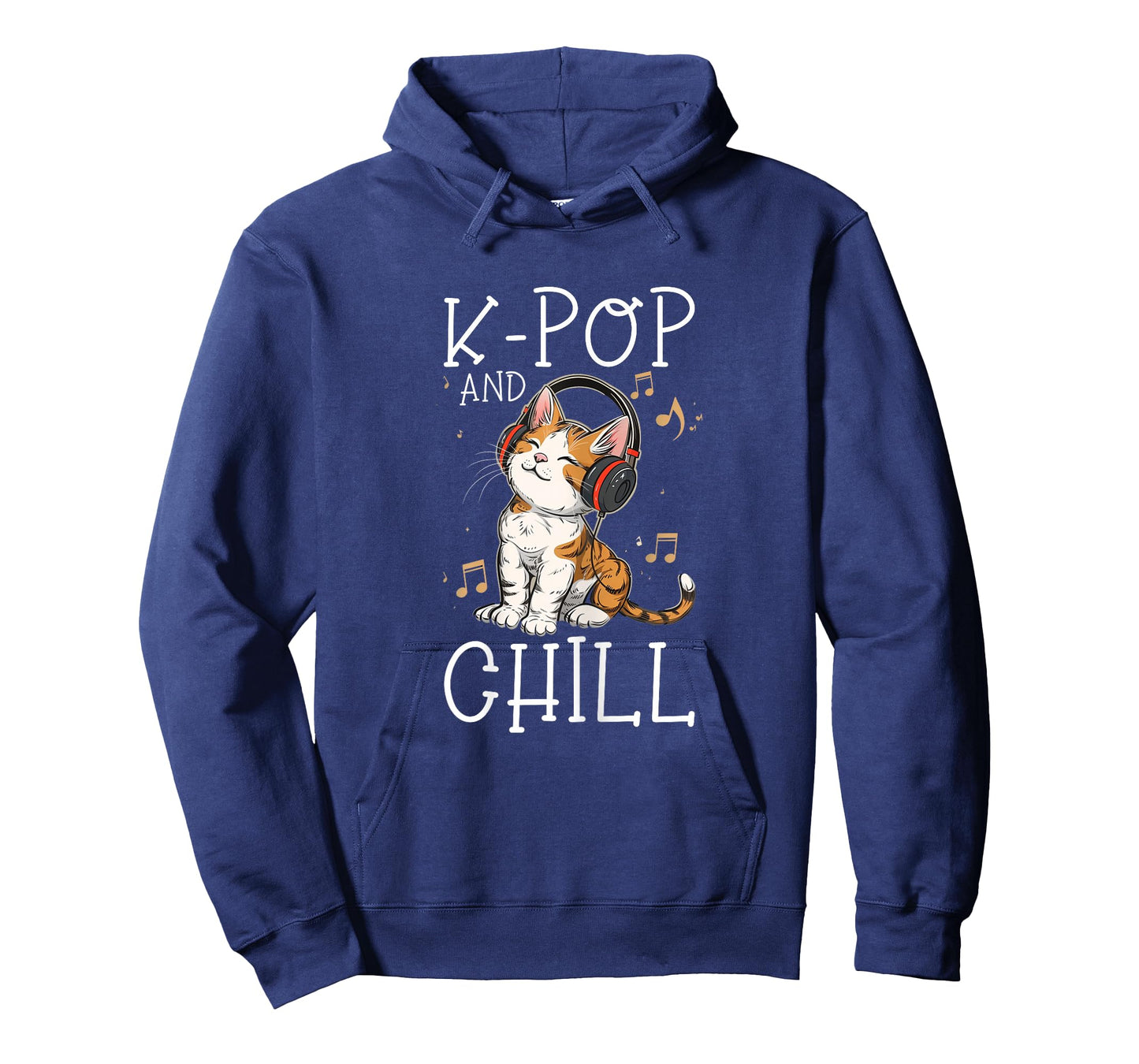 K-Pop And Chill Cute Kawaii Cat Funny Korean Pop Music T-Shirt