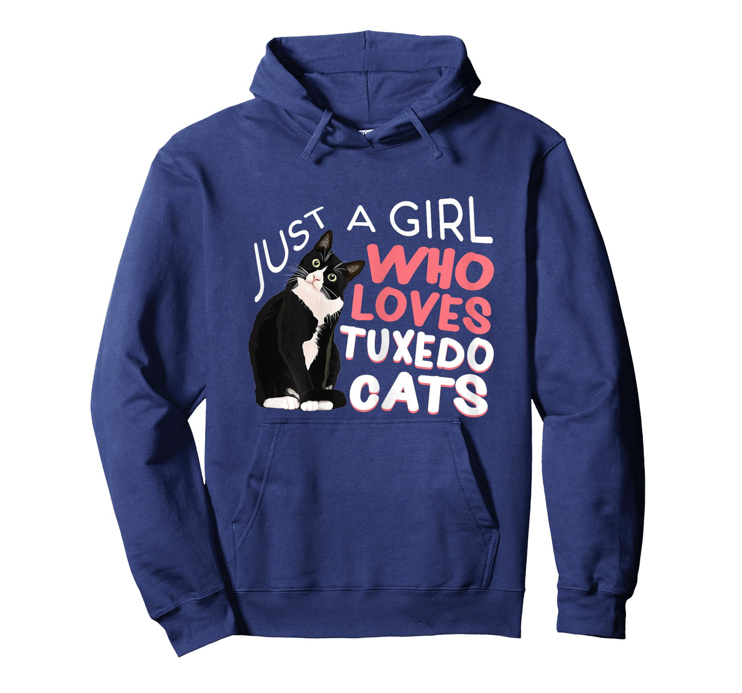 Just A Girl Who Loves Tuxedo Cats Funny Bicolor Cats Pajamas T-Shirt