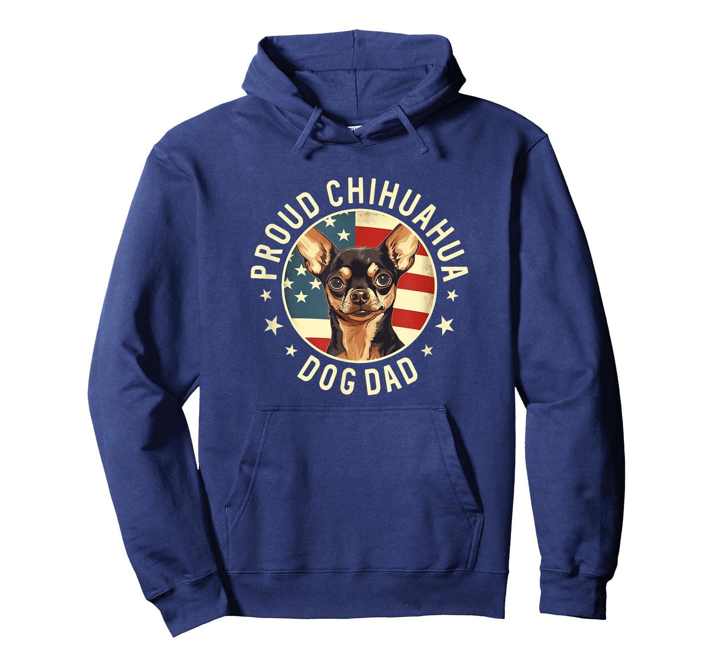 Proud Chihuahua Dad, American Flag Chihuahua Dog Dad T-Shirt