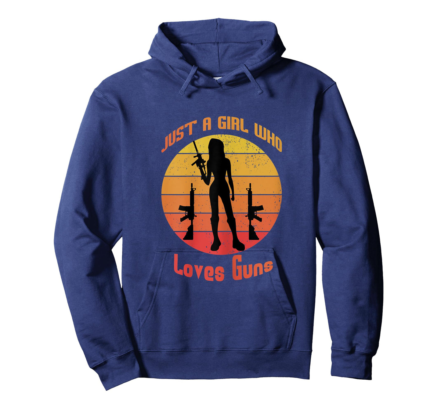 Womens Just a girl who loves Guns vintage style T-Shirt