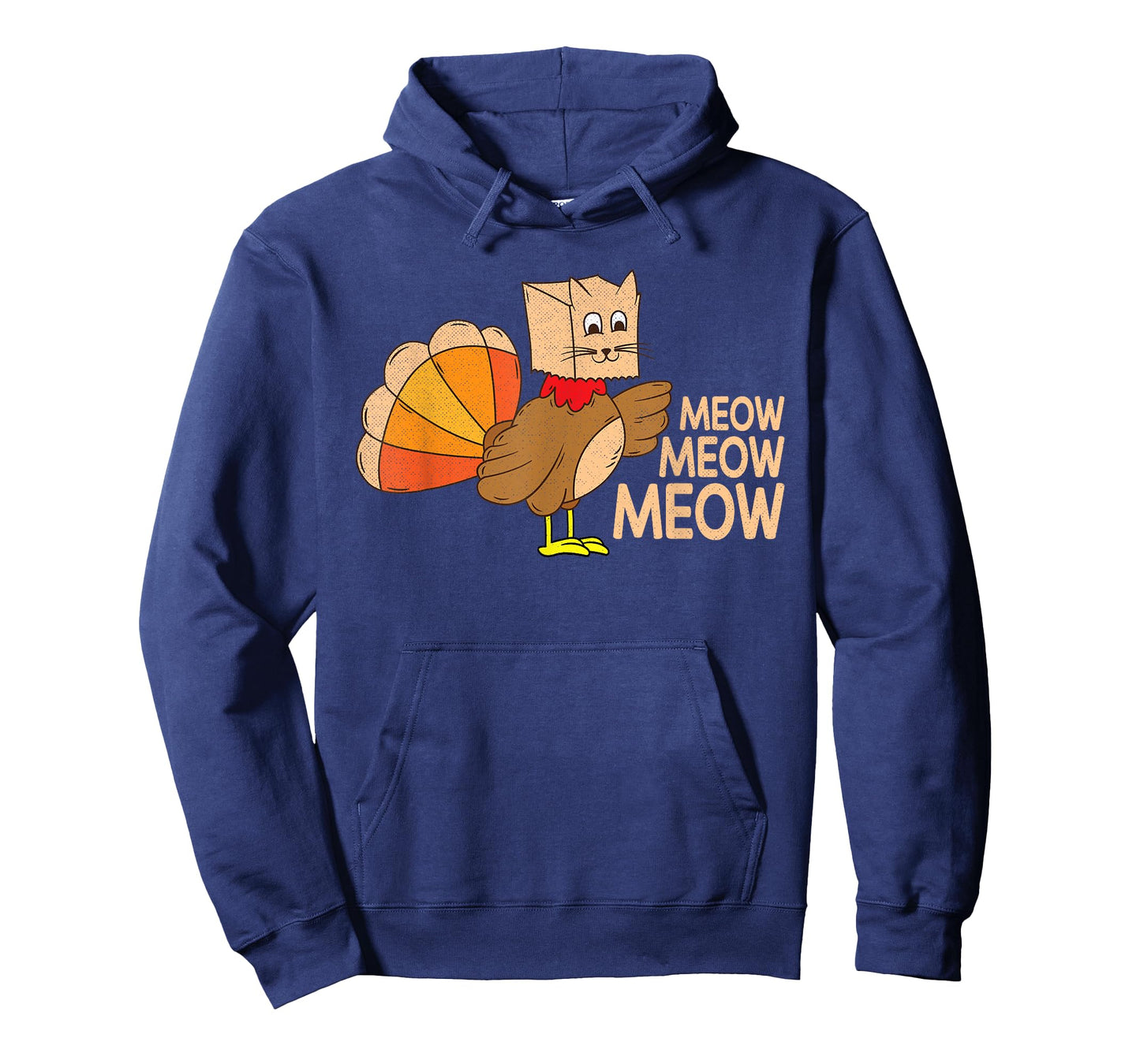 Funny Thanksgiving Fake Cat Meow Thanksgiving Turkey T-Shirt