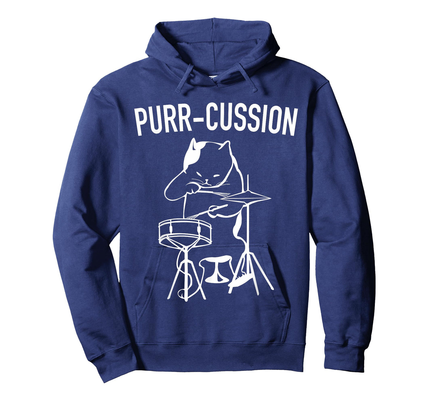 Funny Cat Drummer Shirt Purr-Cussion Druming T-Shirt