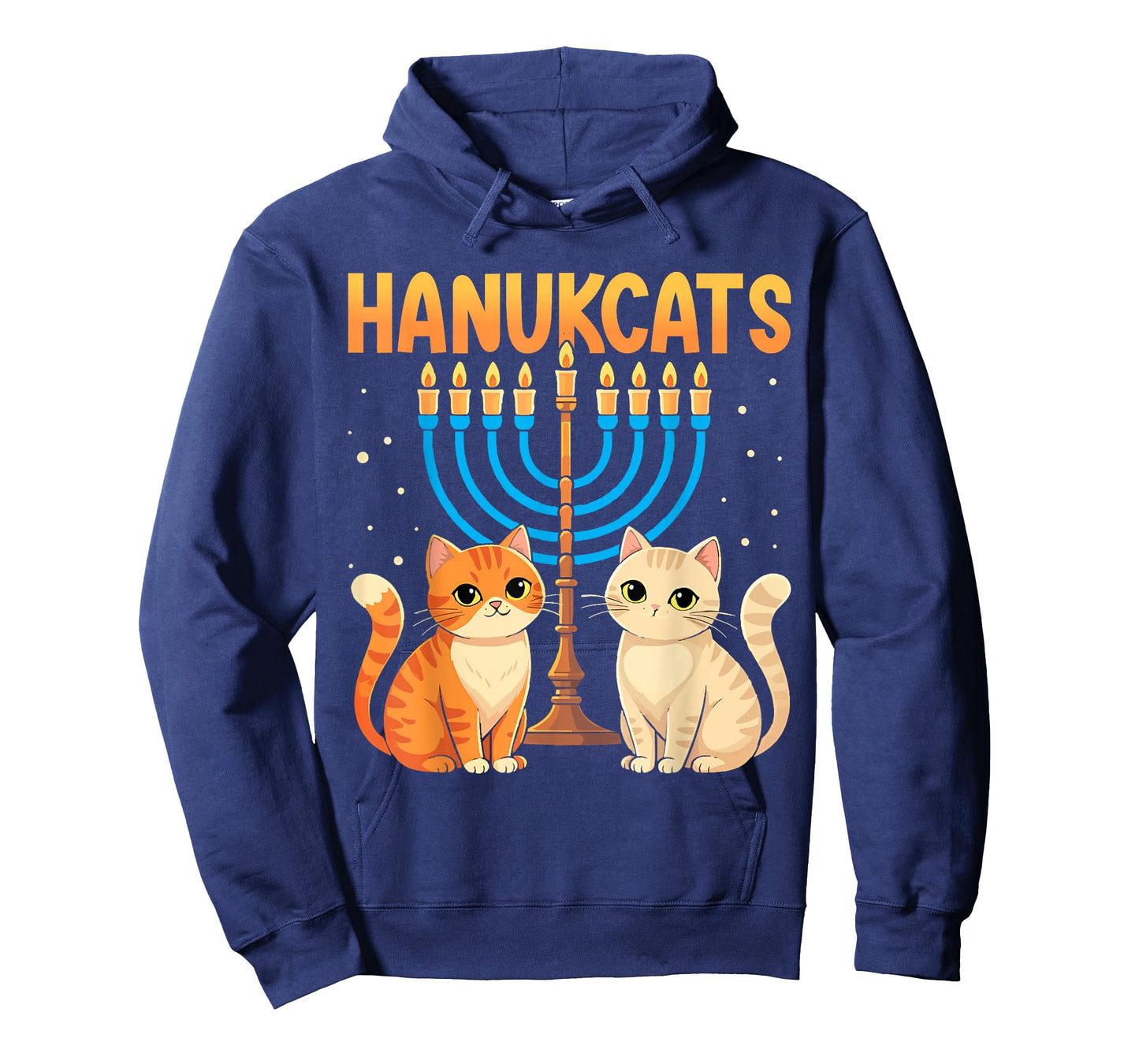 Funny Hanukkah Cat Chanukah HanuCats Menorah Adults Kids T-Shirt