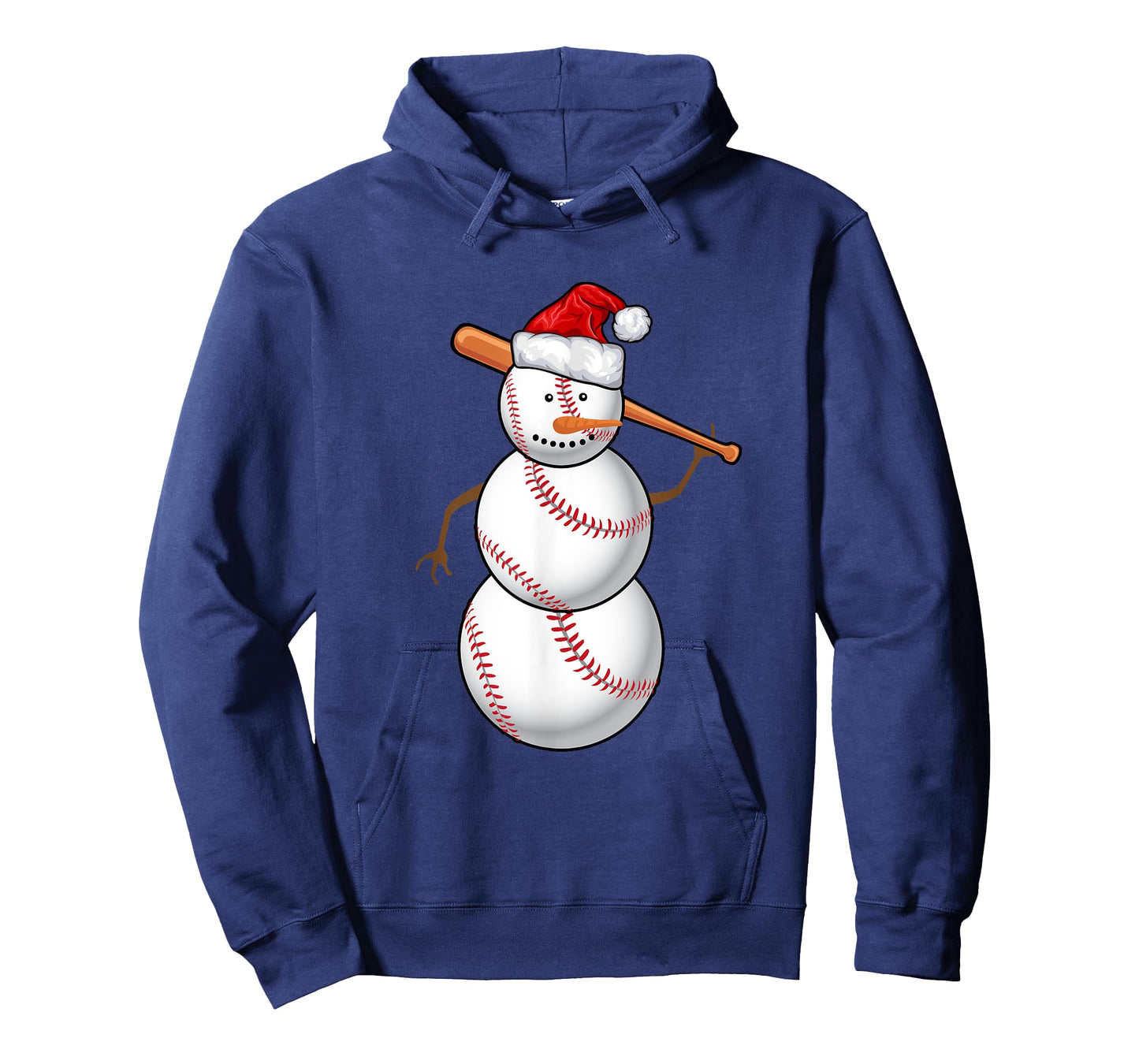 Baseball Fan Snowman Funny Christmas Gift T-Shirt