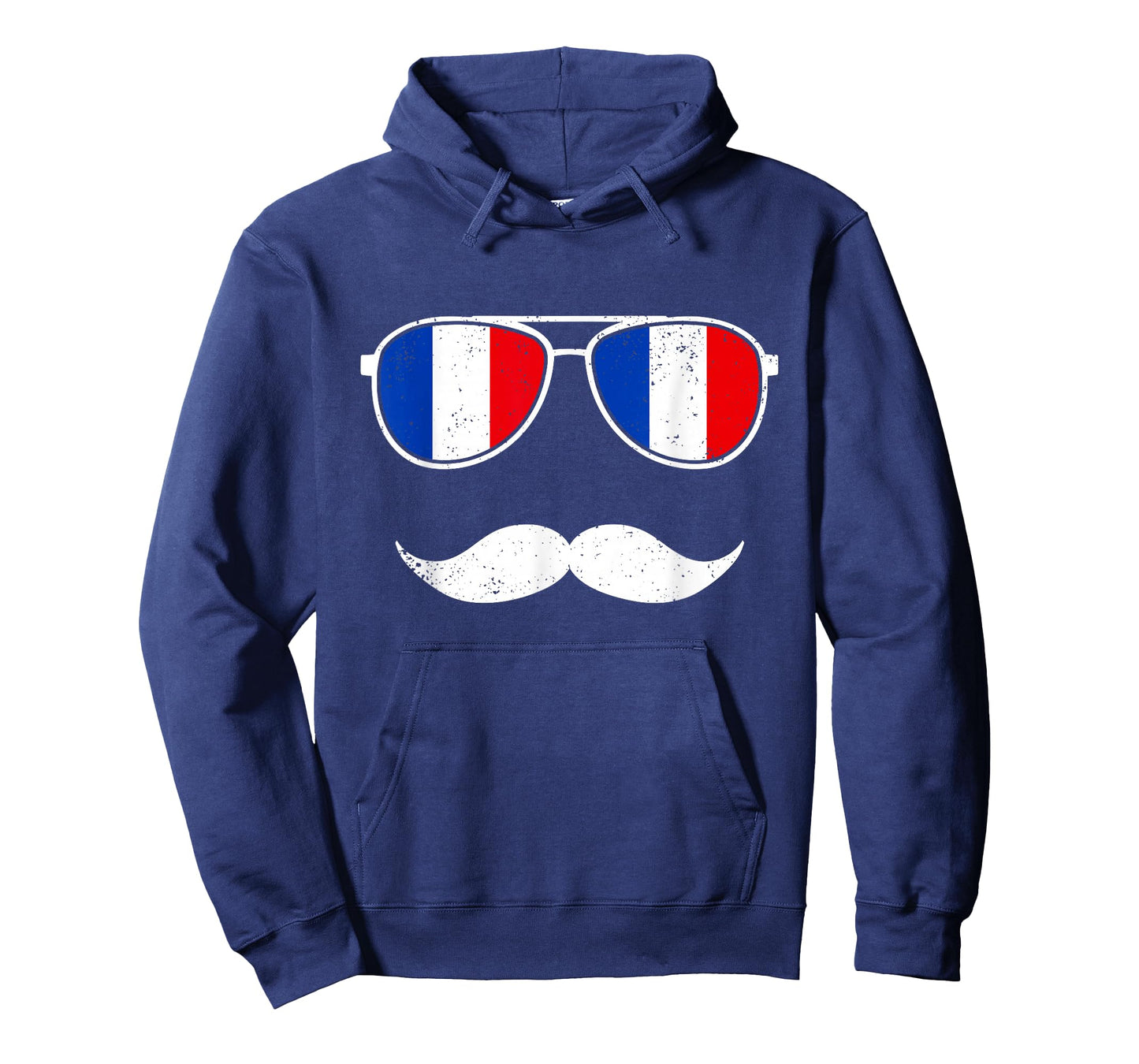 France Flag Retro Sunglasses Mustache Funny French Boys T-Shirt