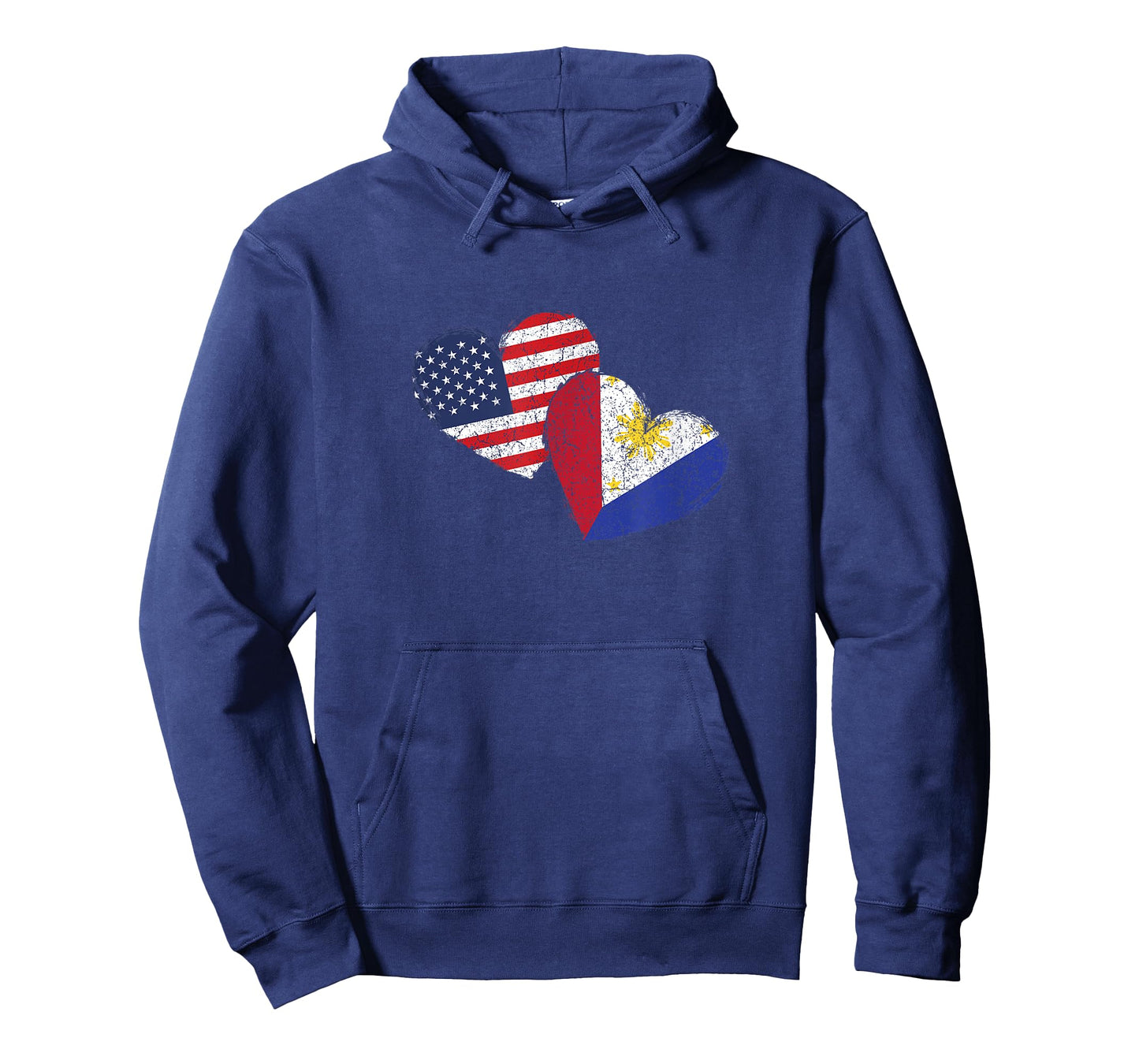 USA Philippine Heart Country Flag American Filipino Pinoy T-Shirt