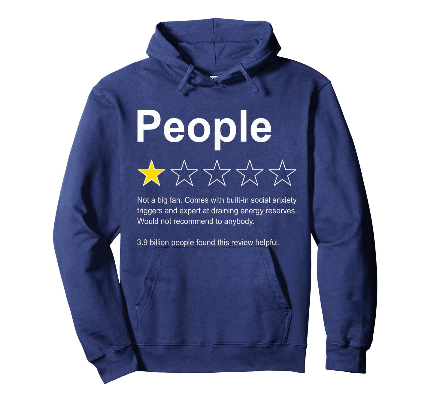 People One Star Rating Would Not Recommend Funny Introverts T-Shirt