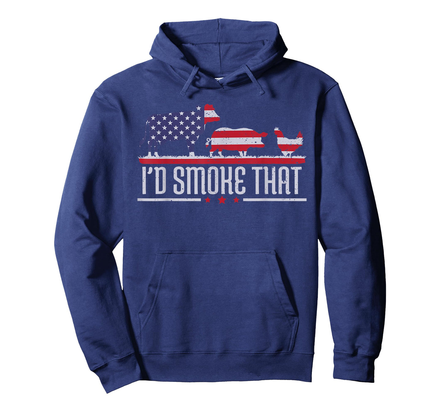 4th July I'd Smoke That Patriot BBQ Barbeque Cook Chef T-Shirt