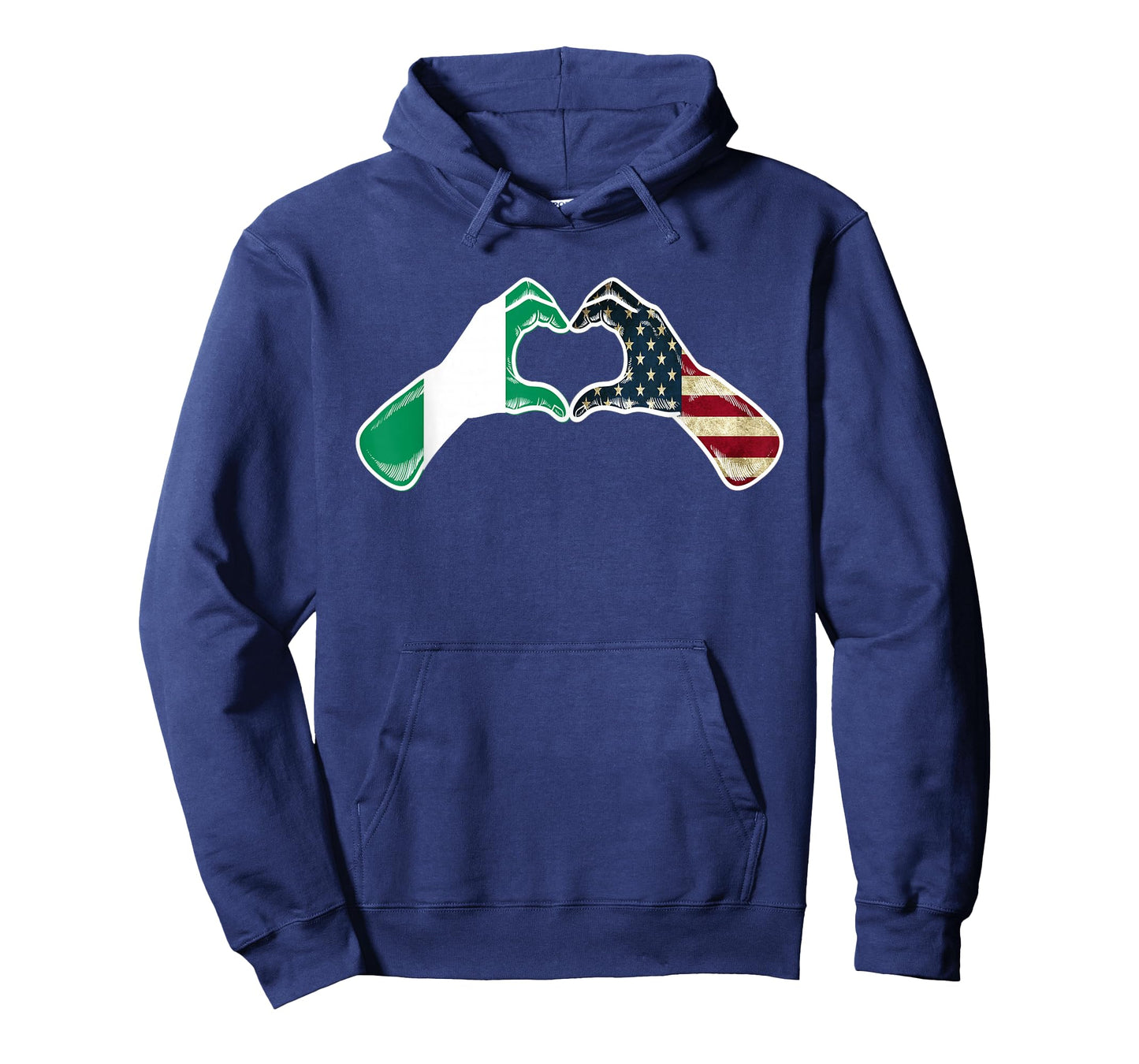 Nigeria American USA Flag - USA Nigerian Heart T-Shirt