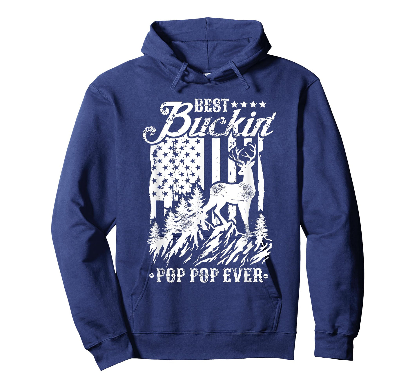 Best Buckin Pop Pop Ever Shirt Deer Hunting American Flag T-Shirt for Men