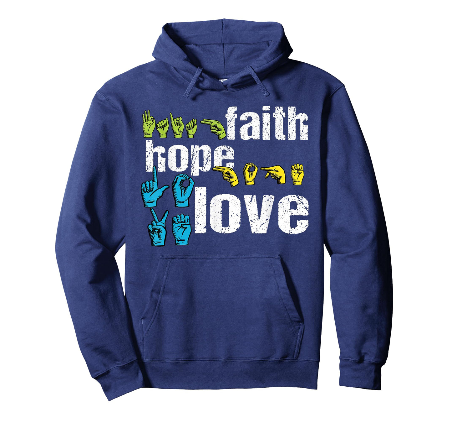 ASL Shirt: Faith Hope Love Colorful American Sign Language T-Shirt
