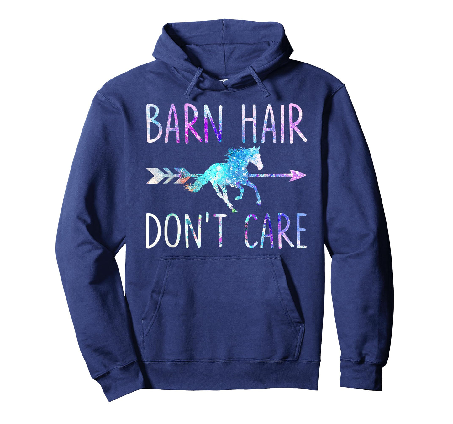 BARN HAIR DON'T CARE Love Horse Riding Equestrian Rider Girl T-Shirt