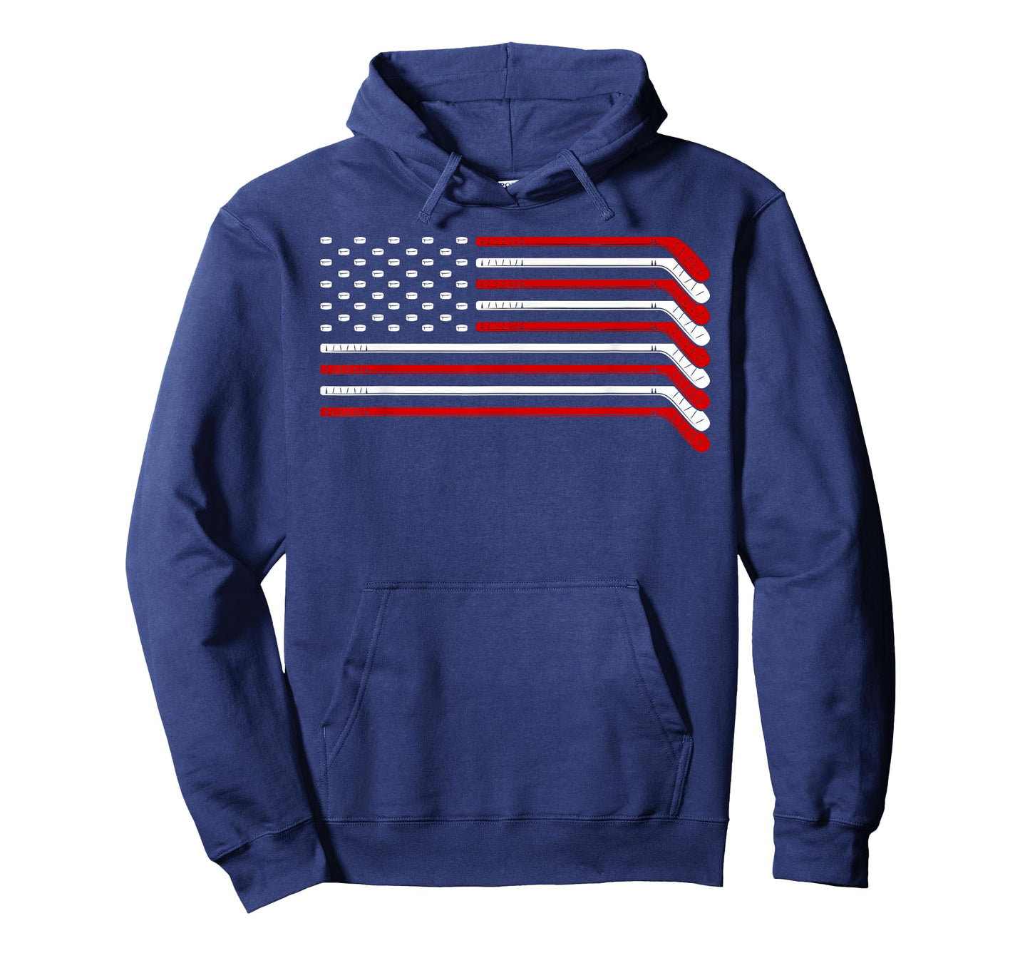 Ice Hockey Goalie Gift USA Flag Hockey Stick Ice Hockey T-Shirt