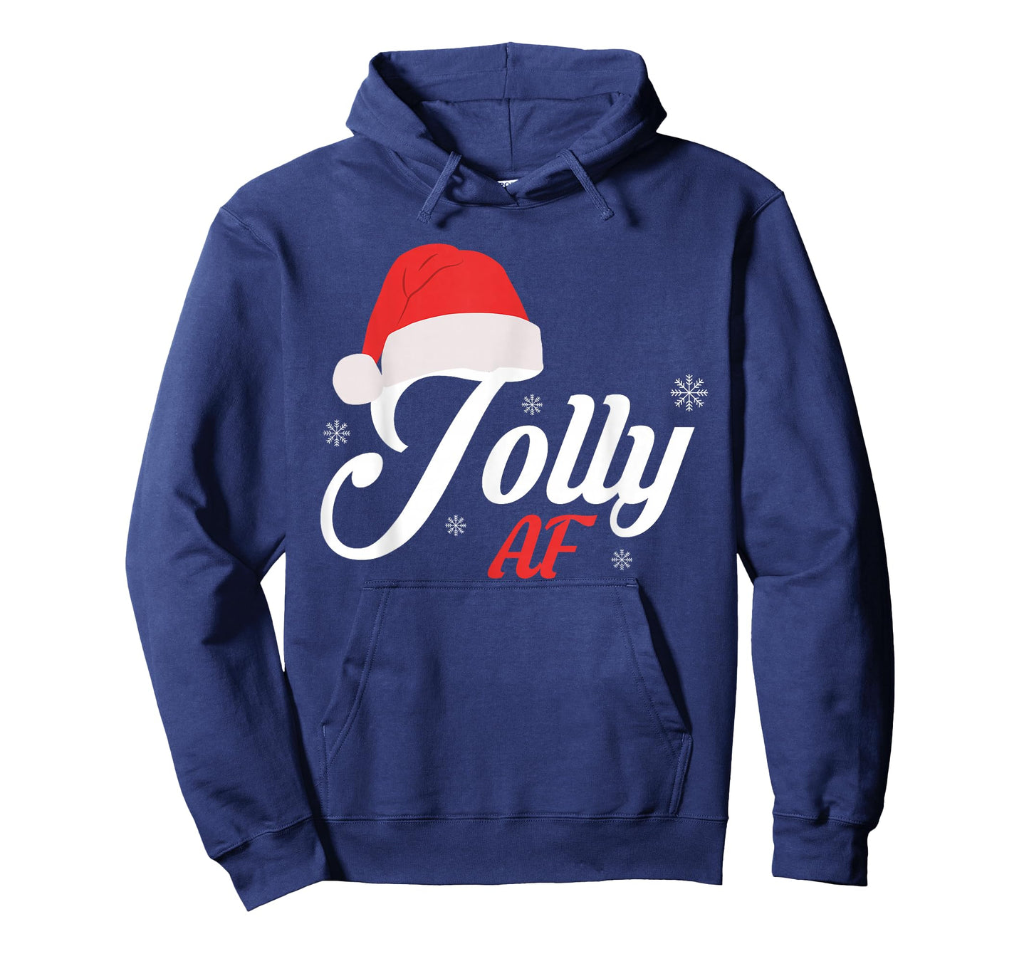 Jolly Santa Hat Snowflakes Merry Christmas T-Shirt