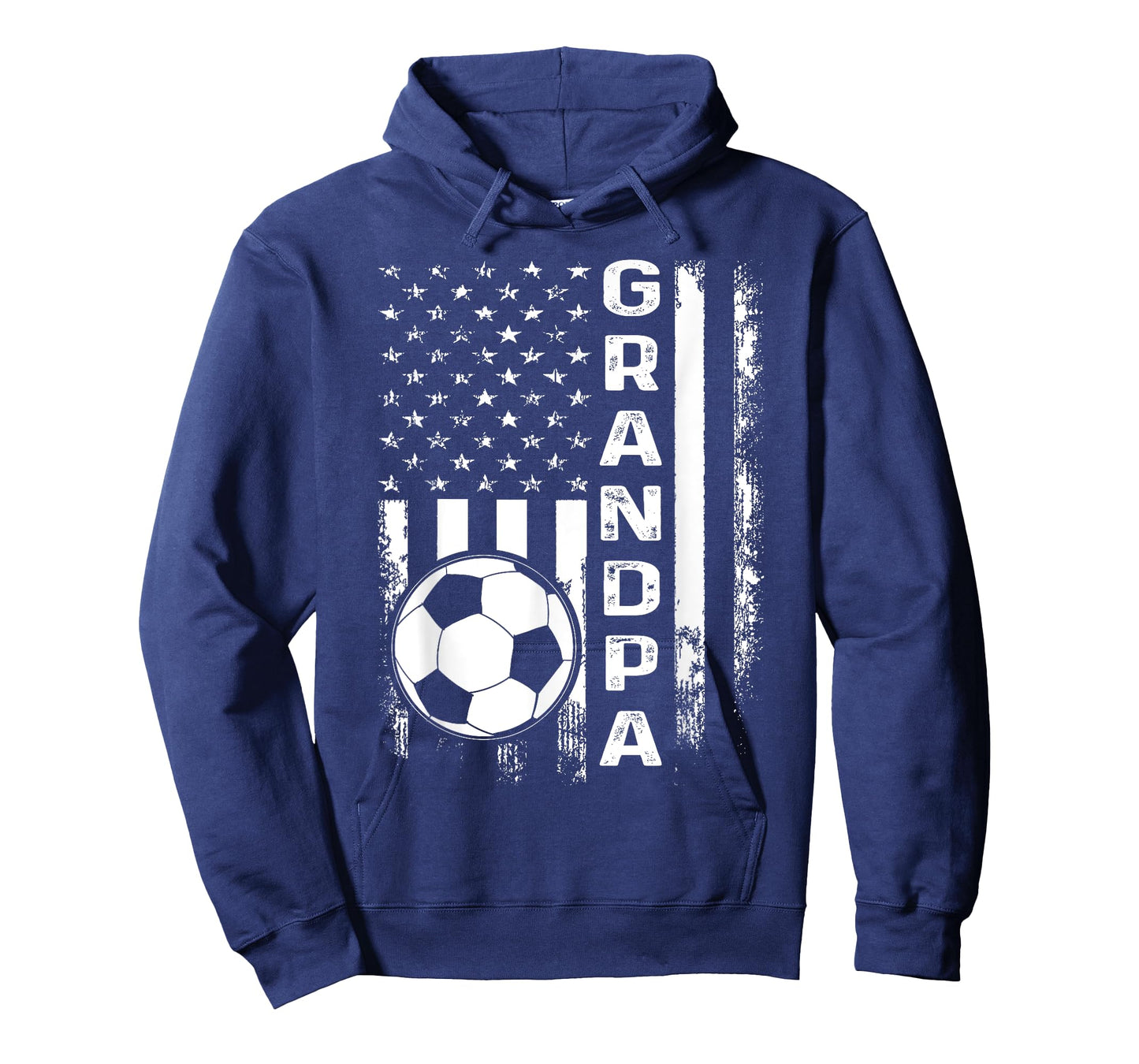 Soccer Grandpa American Flag Vintage Christmas Xmas Women Kids Men T-Shirt