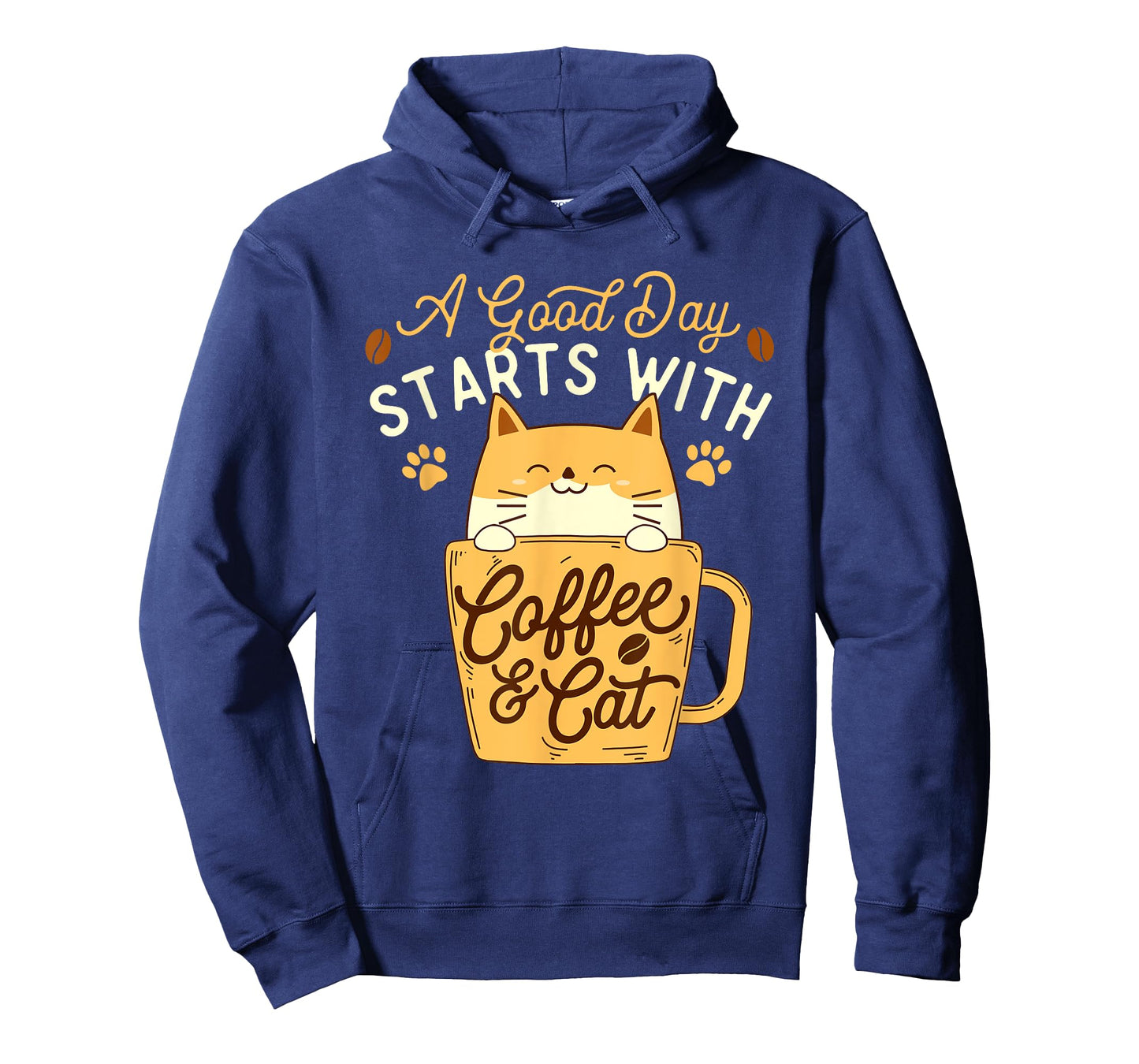 A Good Day Starts With Coffee & Cat - Pet Lover Veterinarian T-Shirt