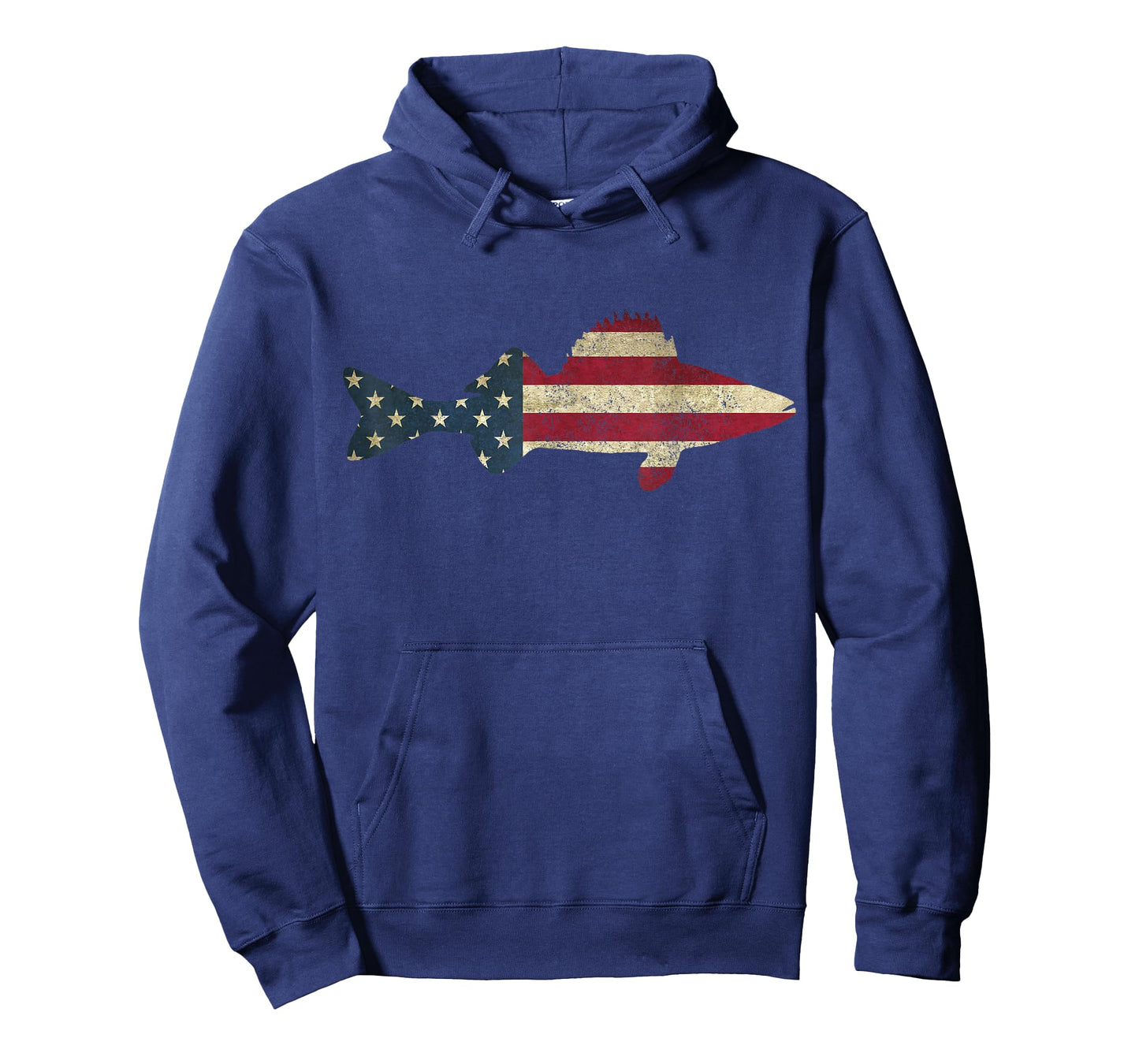 Walleye Fishing American Flag Zander Fisherman T-Shirt