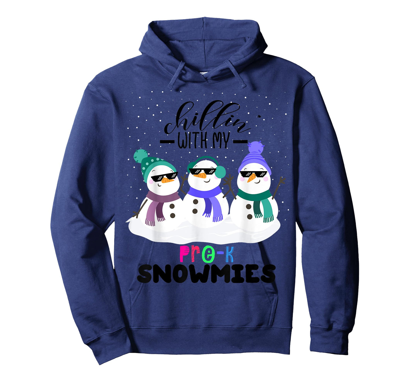 chillin with my pre-k snowmies christmas teacher gift Men Women Kids T-Shirt