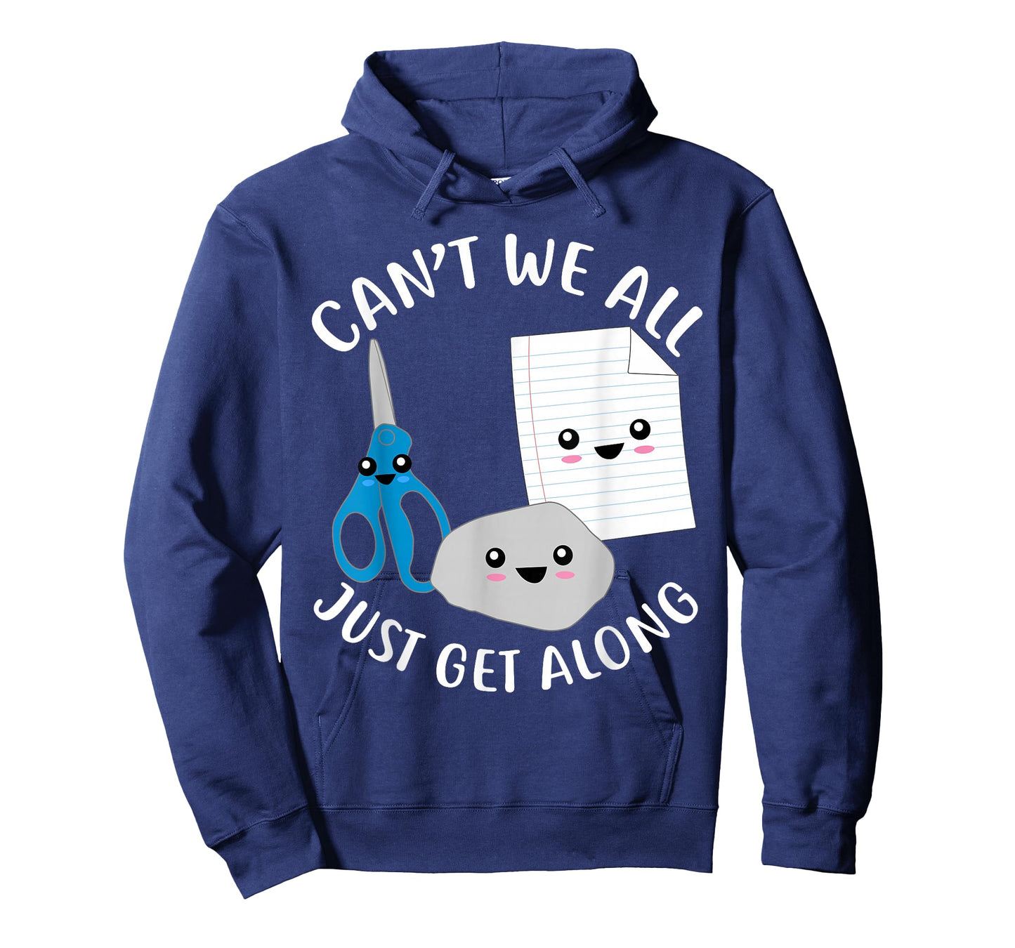 Rock Paper Scissors Funny Kawaii Can't We All Just Get Along T-Shirt