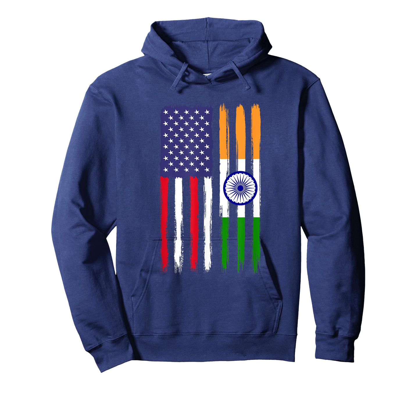 Indian Roots Half American Flag Patriotic Indian T-Shirt