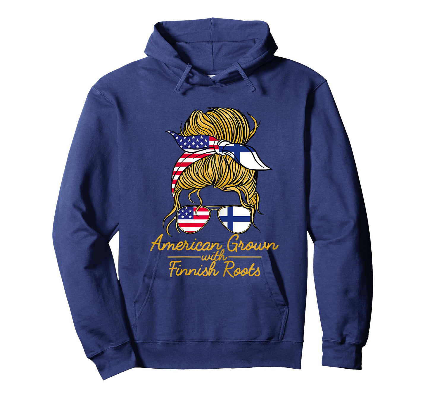 American Grown with Finnish Roots Finland and USA Flag T-Shirt