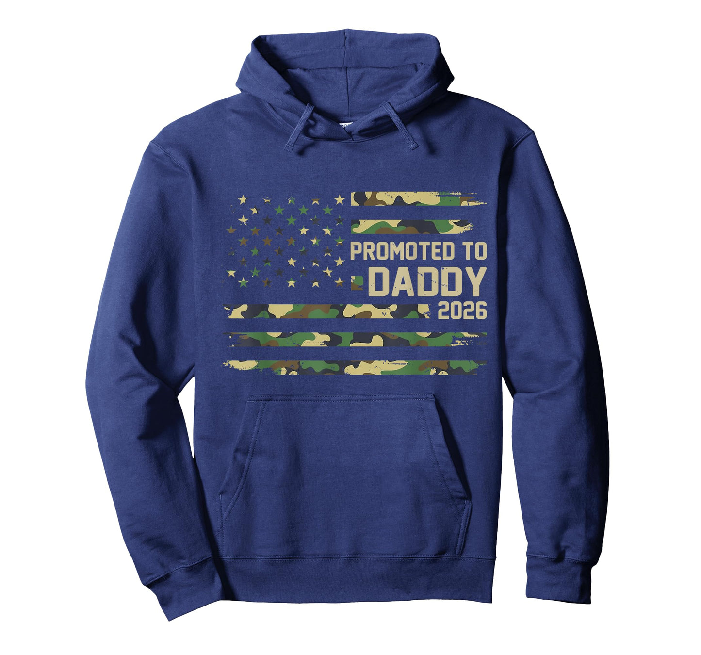 Promoted to Daddy Est 2026 Camo USA Flag New Dad 2026 T-Shirt