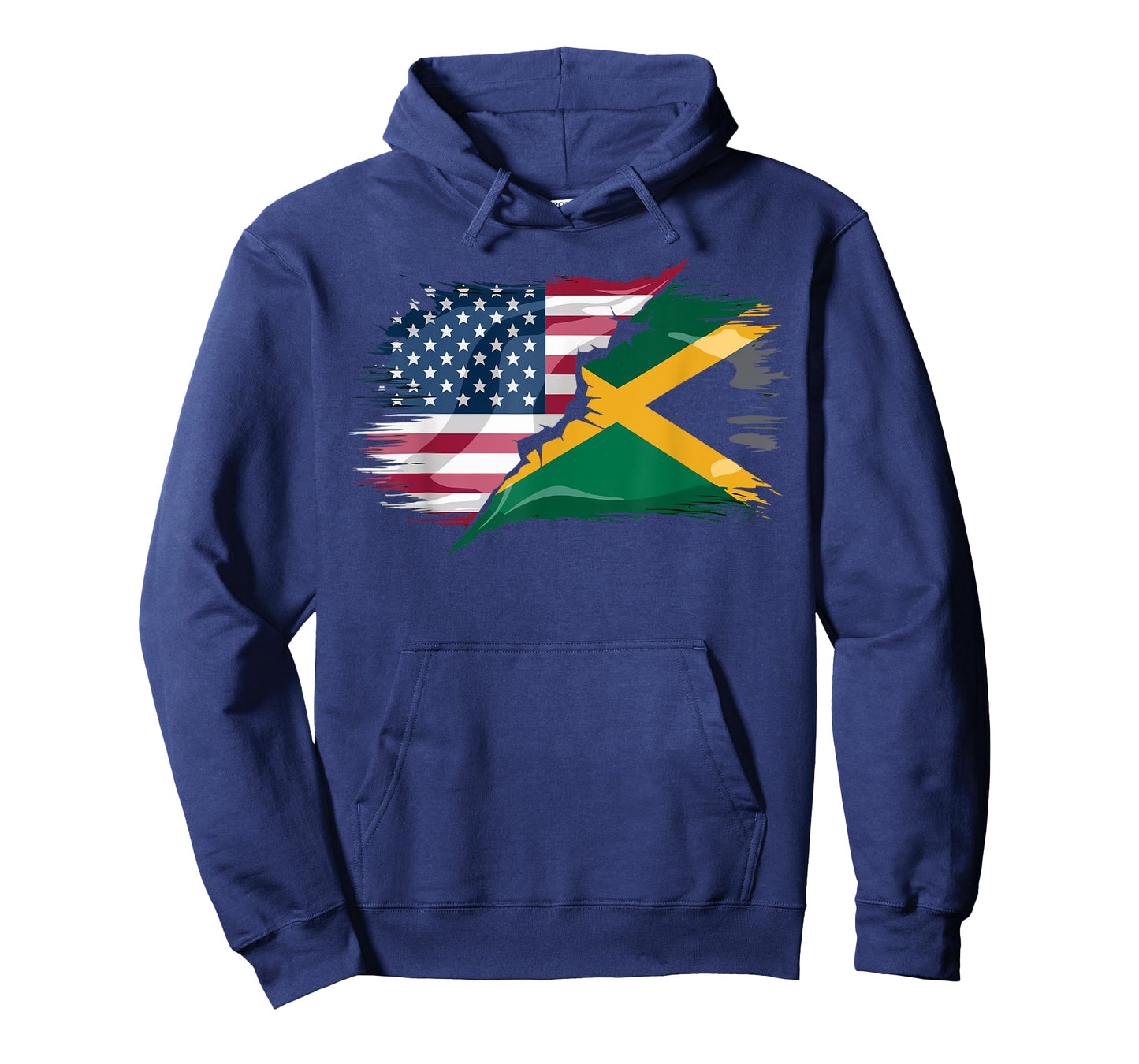 Half American Half Jamaican USA Flag Jamaica America T-Shirt