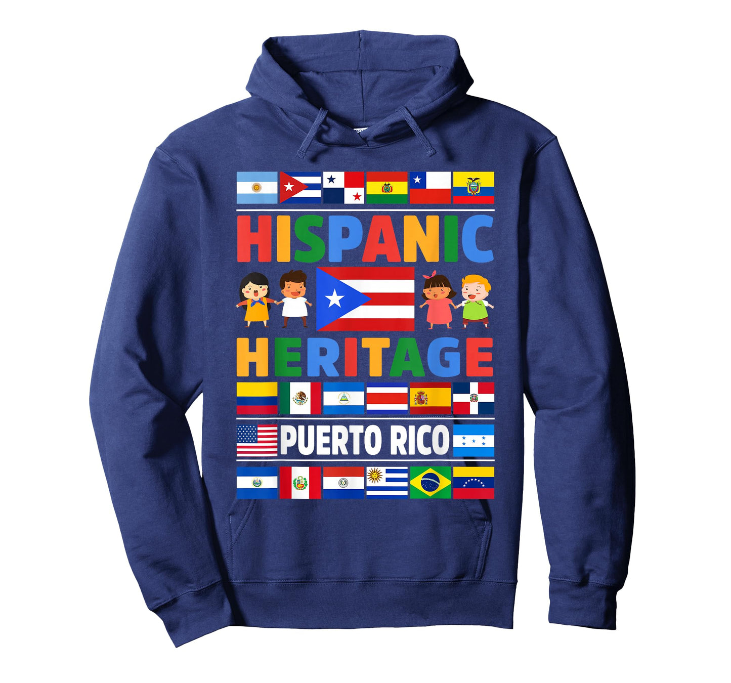 Hispanic Heritage Month Puerto Rico Flag Latino Kids T-Shirt