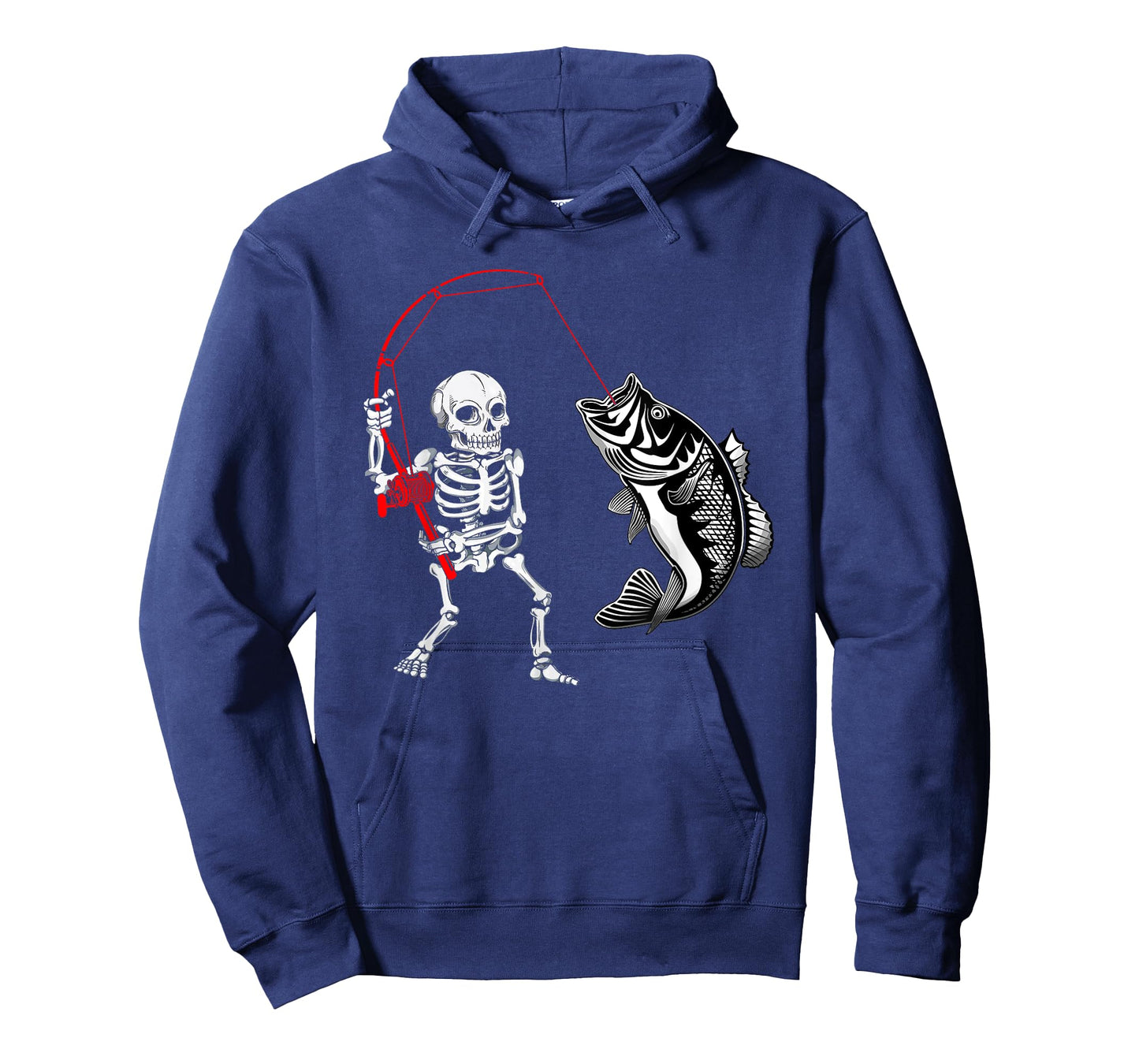 Skeleton Fishing Halloween Bass Fisherman T-Shirt