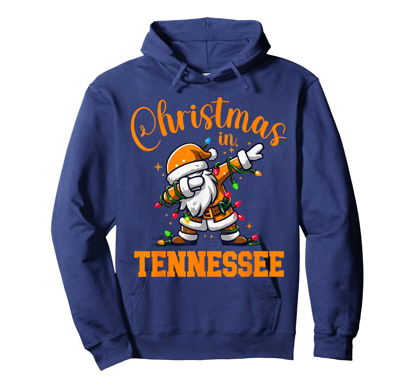 Merry Christmas In Tennessee Funny Dabbing Santa Claus T-Shirt