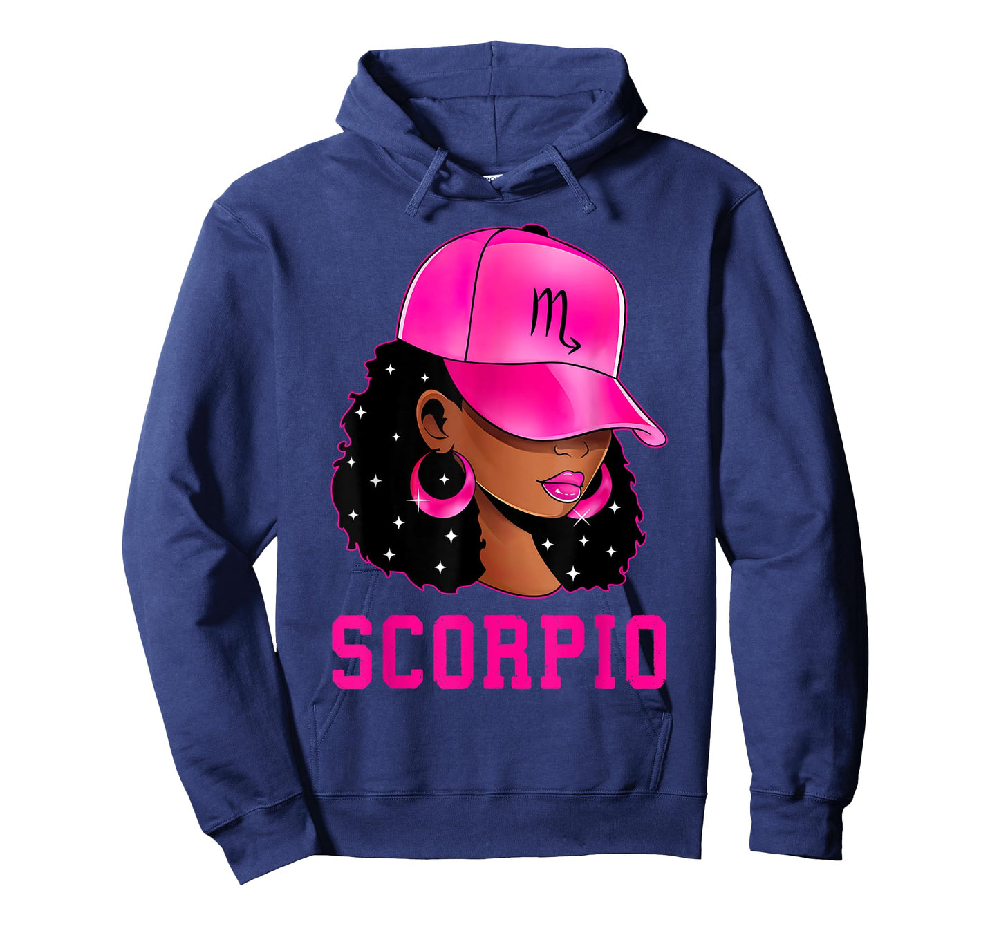Scorpio Queen Sassy Black Woman Afro Girl Zodiac Sign T-Shirt