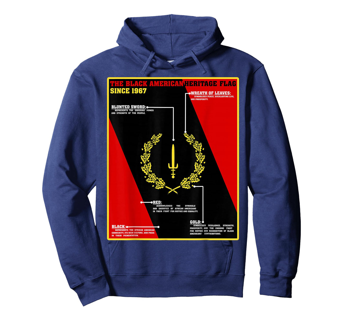 Black American Heritage History Month Symbolic Flag Meaning T-Shirt
