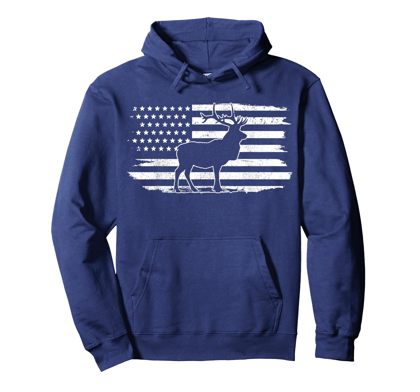 Elk American Flag Buck Deer Hunting Patriotic Hunter Gift T-Shirt
