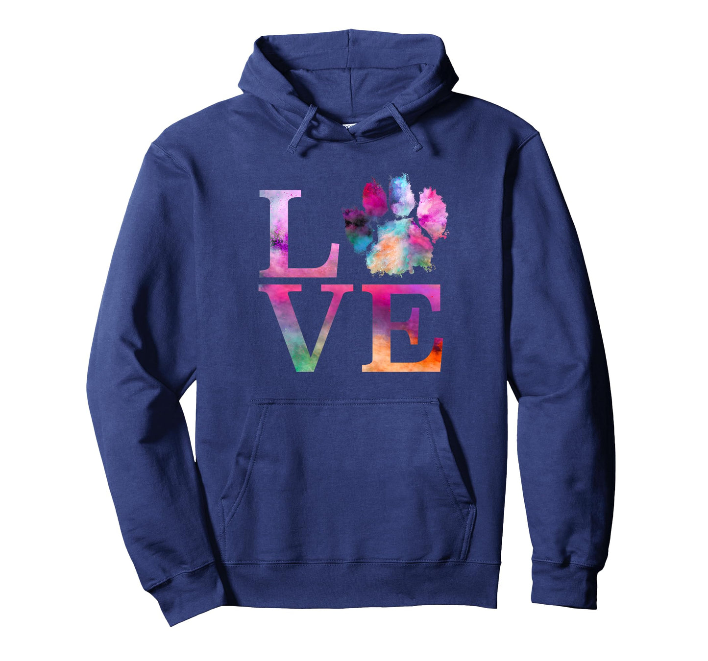 Love Dog Paw Print Shirt Colorful Messy Animal Gifts Women T-Shirt
