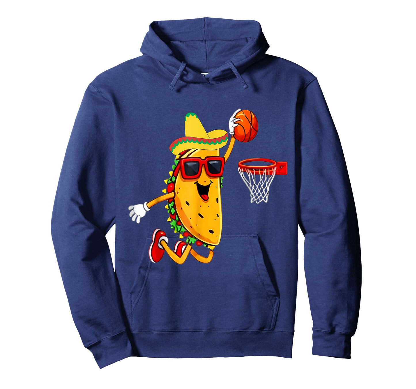 Taco Playing Basketball Mexican Food Dunking Cinco De Mayo T-Shirt