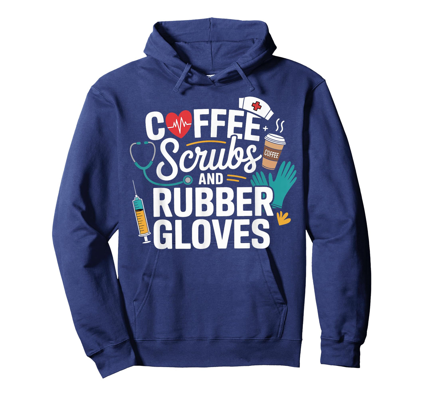 Coffee Scrubs Rubber Gloves Medical Nurse Gifts Men Women T-Shirt