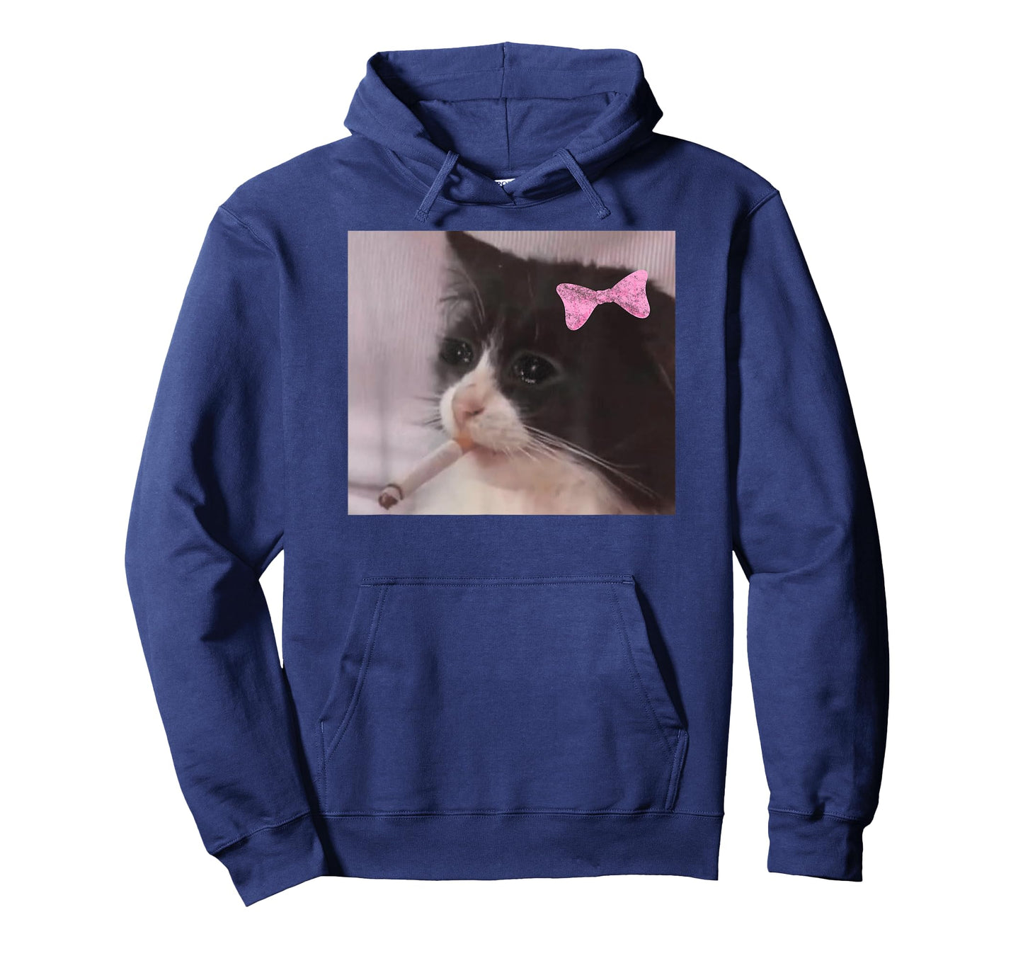 Funny cat smoking cigarette meme girl gen z joke T-Shirt