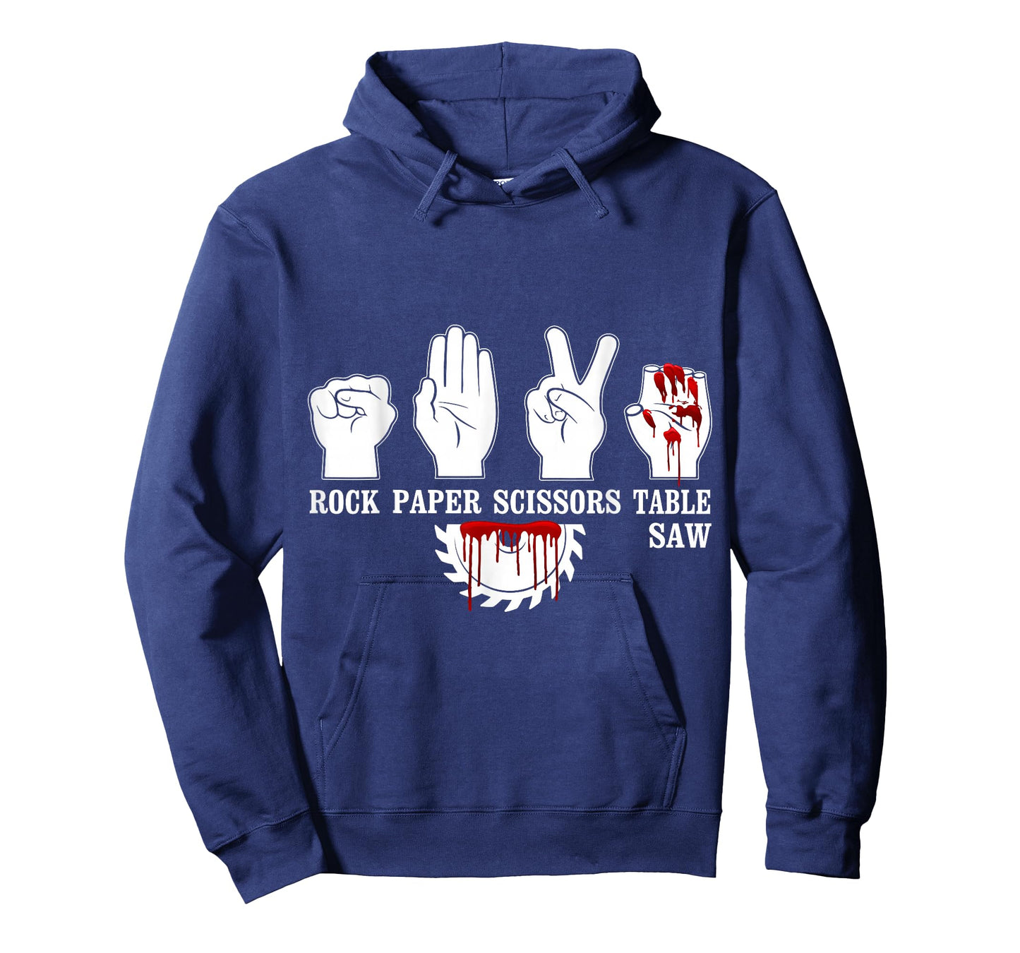Rock Paper Scissor Table Saw Funny Carpentry Woodworking T-Shirt