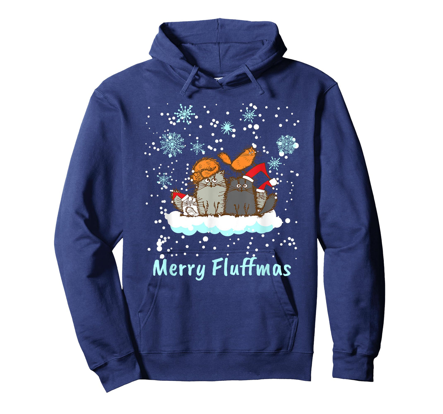 Christmas I Merry Fluffmas I Christmas Cat Xmas Kitten Men Women Kids T-Shirt