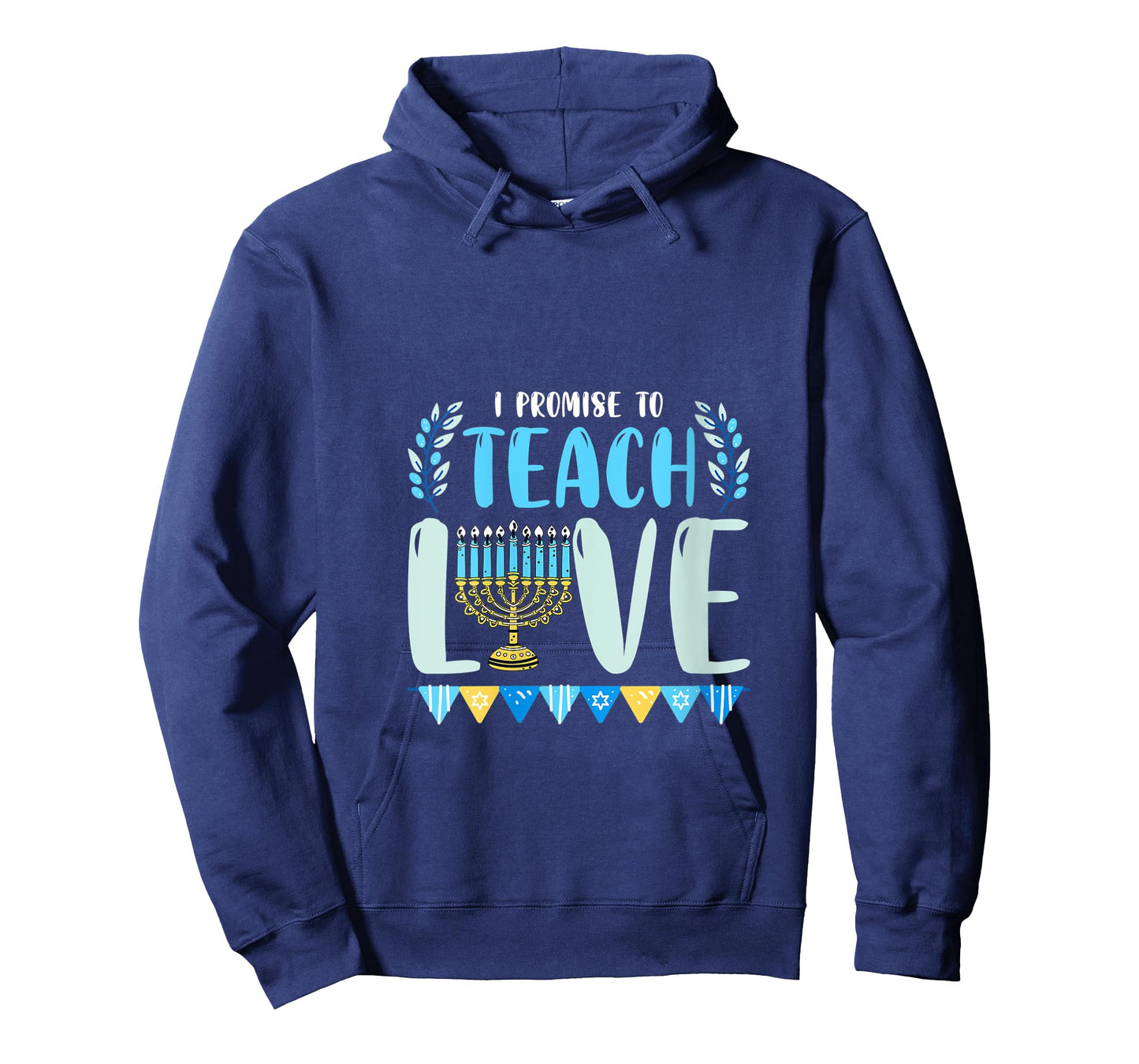 Womens I Promise To Teach Love Hanukkah Chanukah Jewish Teacher V-Neck T-Shirt