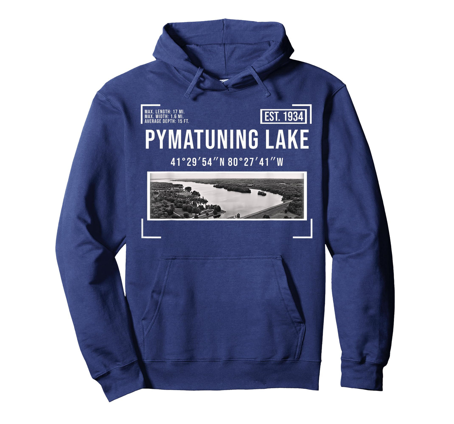 Pymatuning Lake Reservoir Black and White Photography OH PA T-Shirt